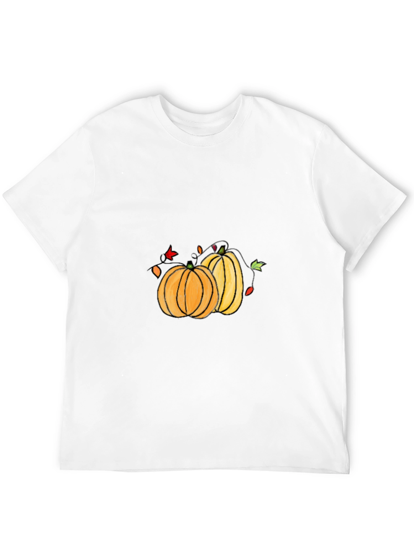 Halloween Pumpkin Graphic Tee - Black