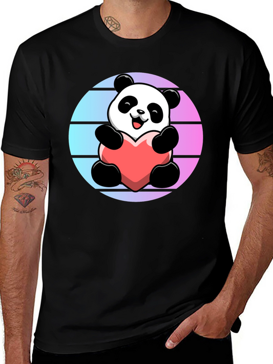 Panda Heart Graphic Tee - Cute Unisex T-Shirt