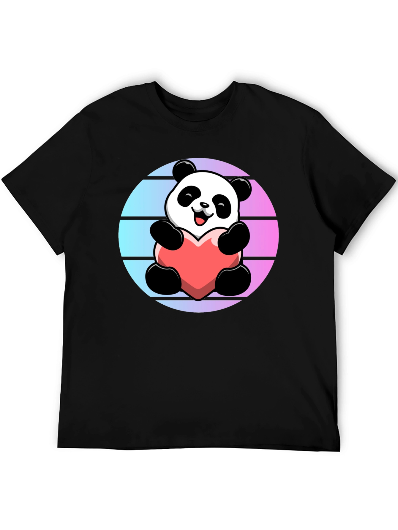 Panda Heart Graphic Tee - Cute Unisex T-Shirt