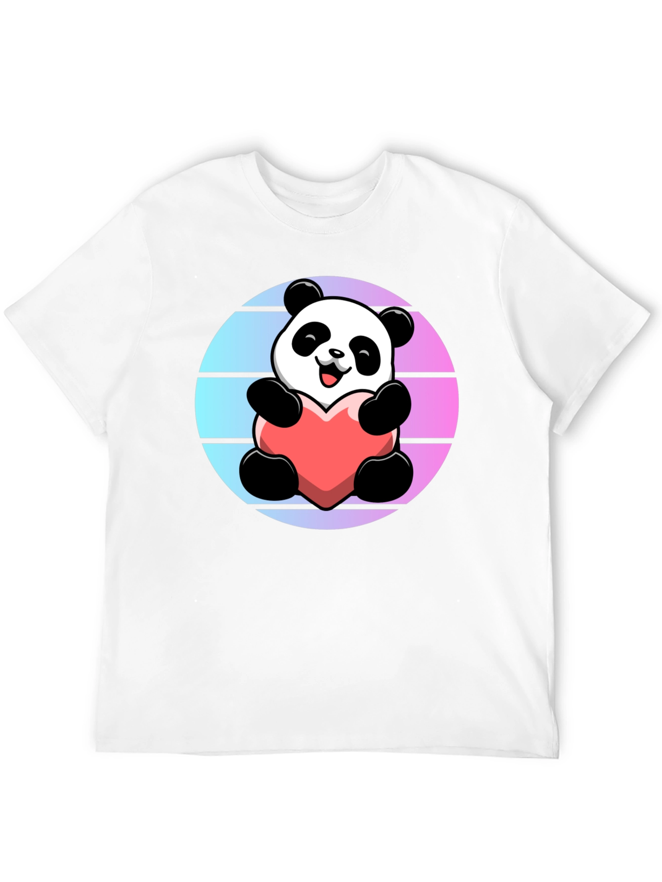 Panda Heart Graphic Tee - Cute Unisex T-Shirt