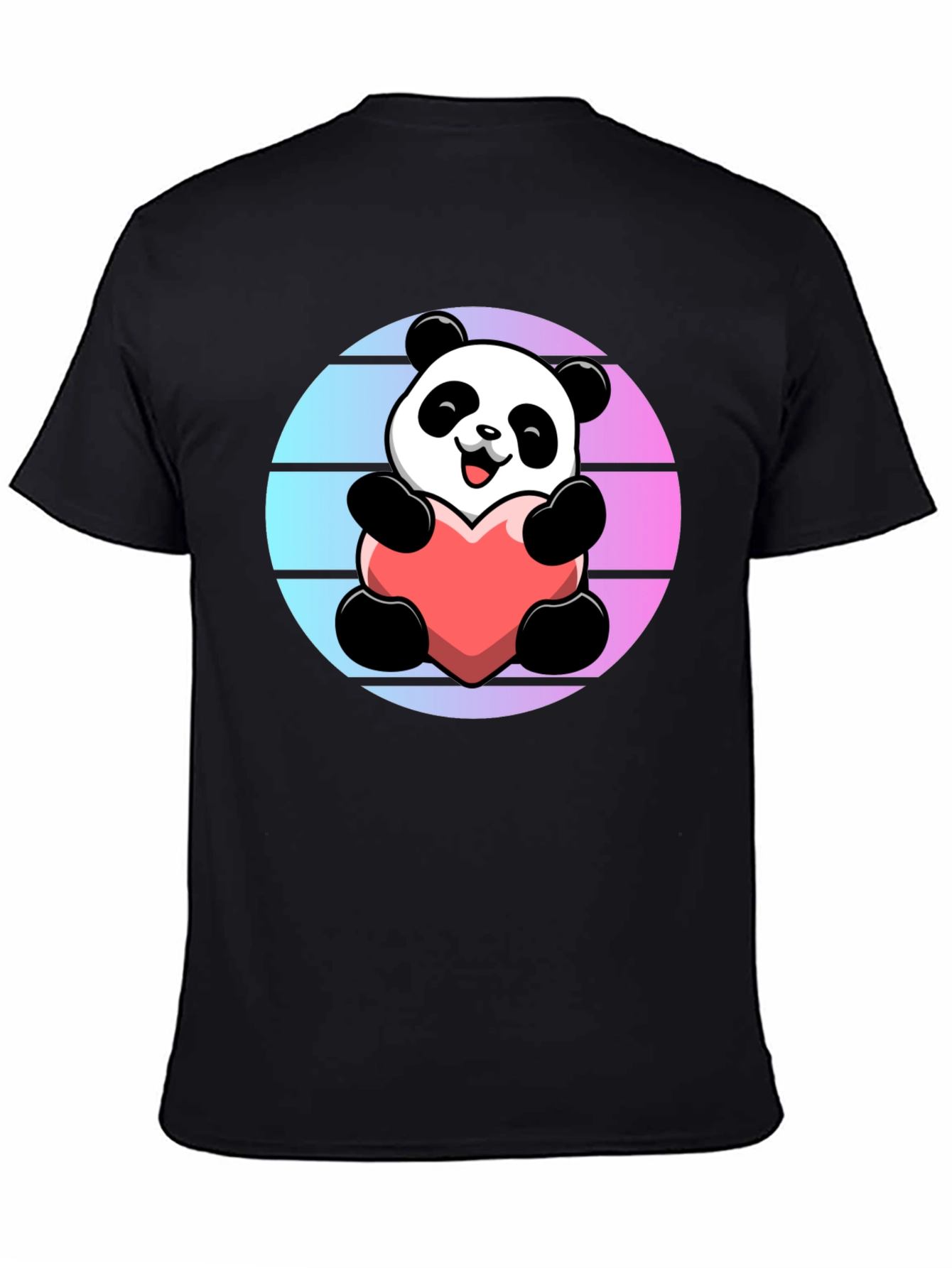 Panda Heart Graphic Tee - Cute Unisex T-Shirt