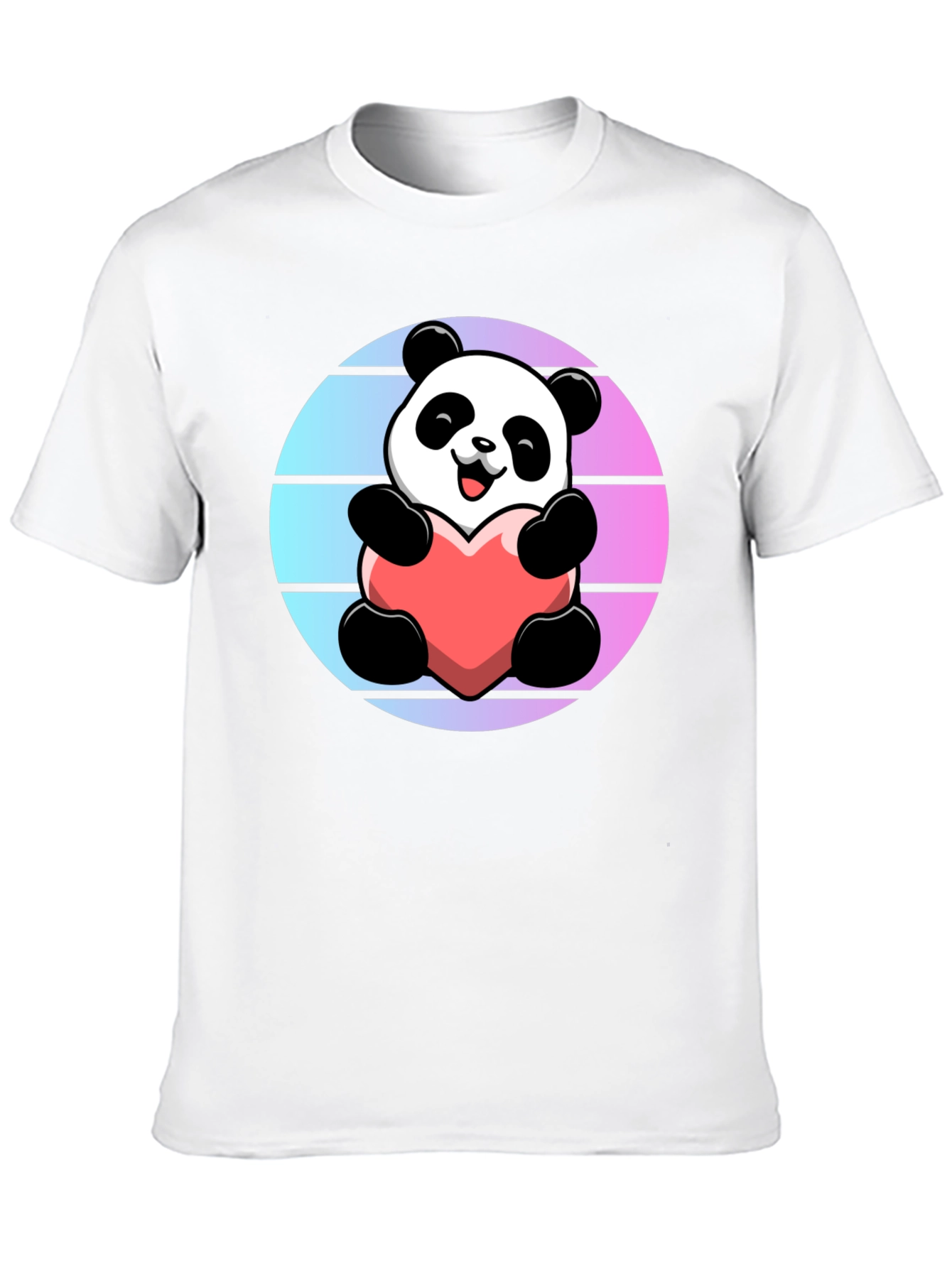 Panda Heart Graphic Tee - Cute Unisex T-Shirt