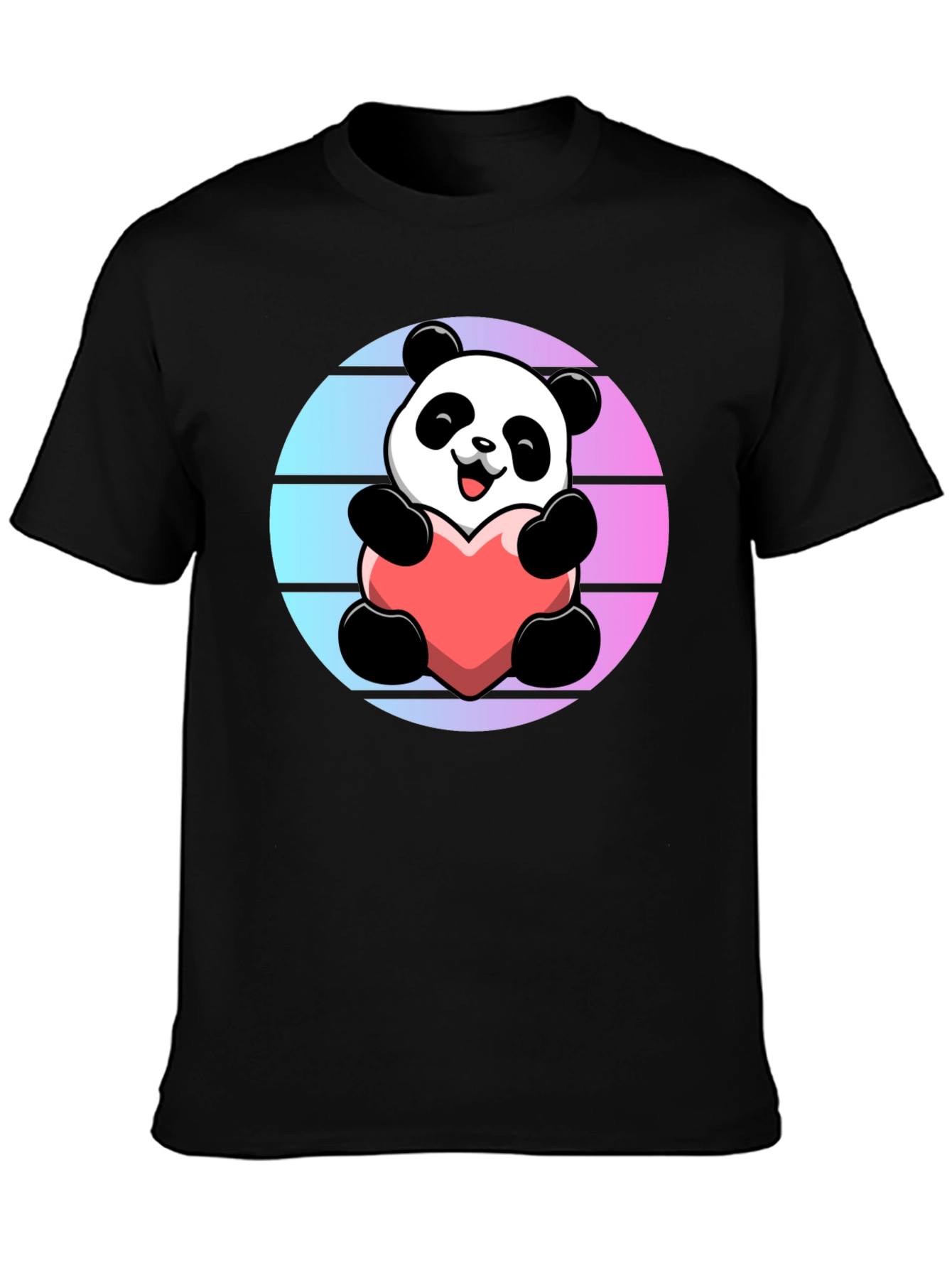 Panda Heart Graphic Tee - Cute Unisex T-Shirt