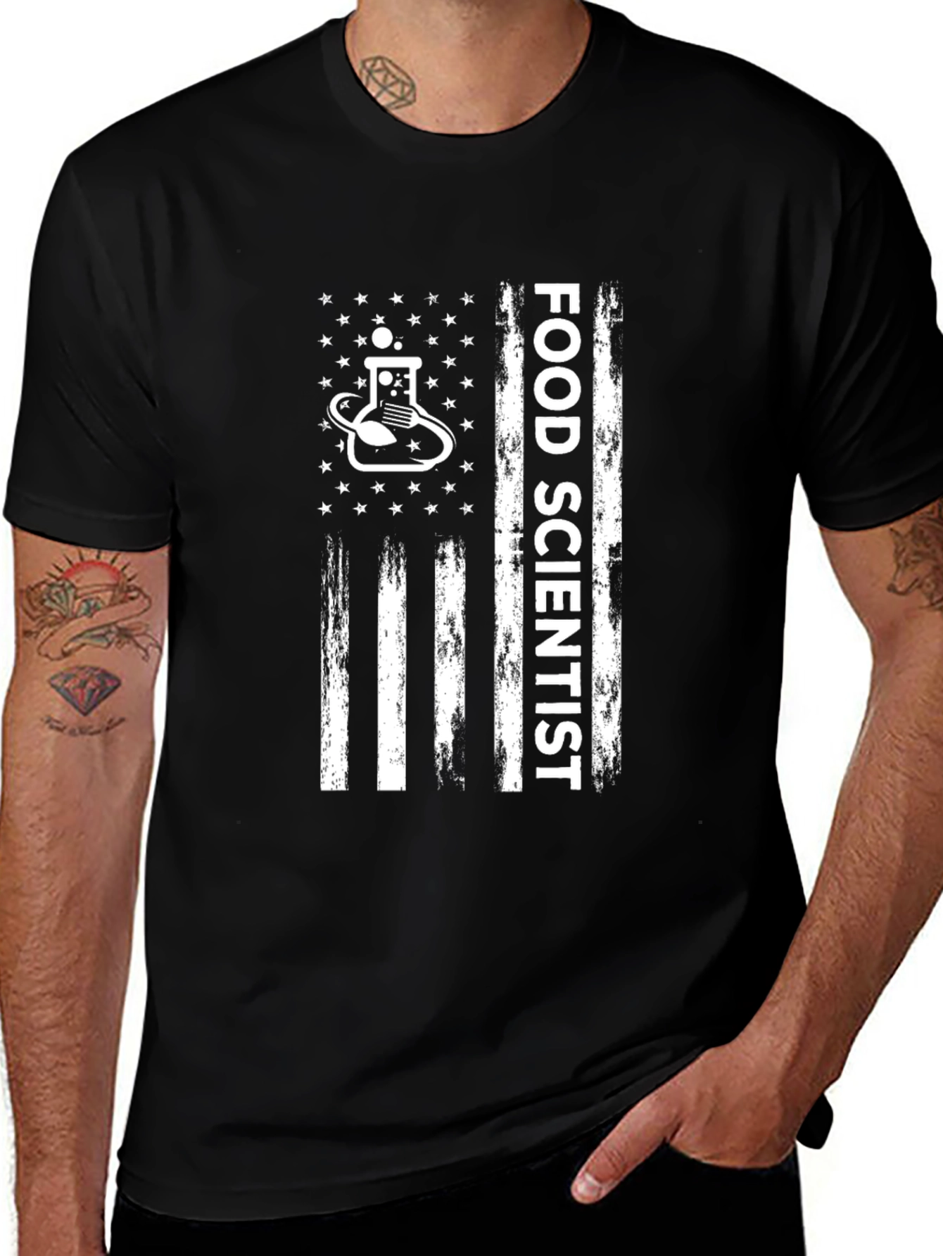 Food Scientist American Flag T-Shirt