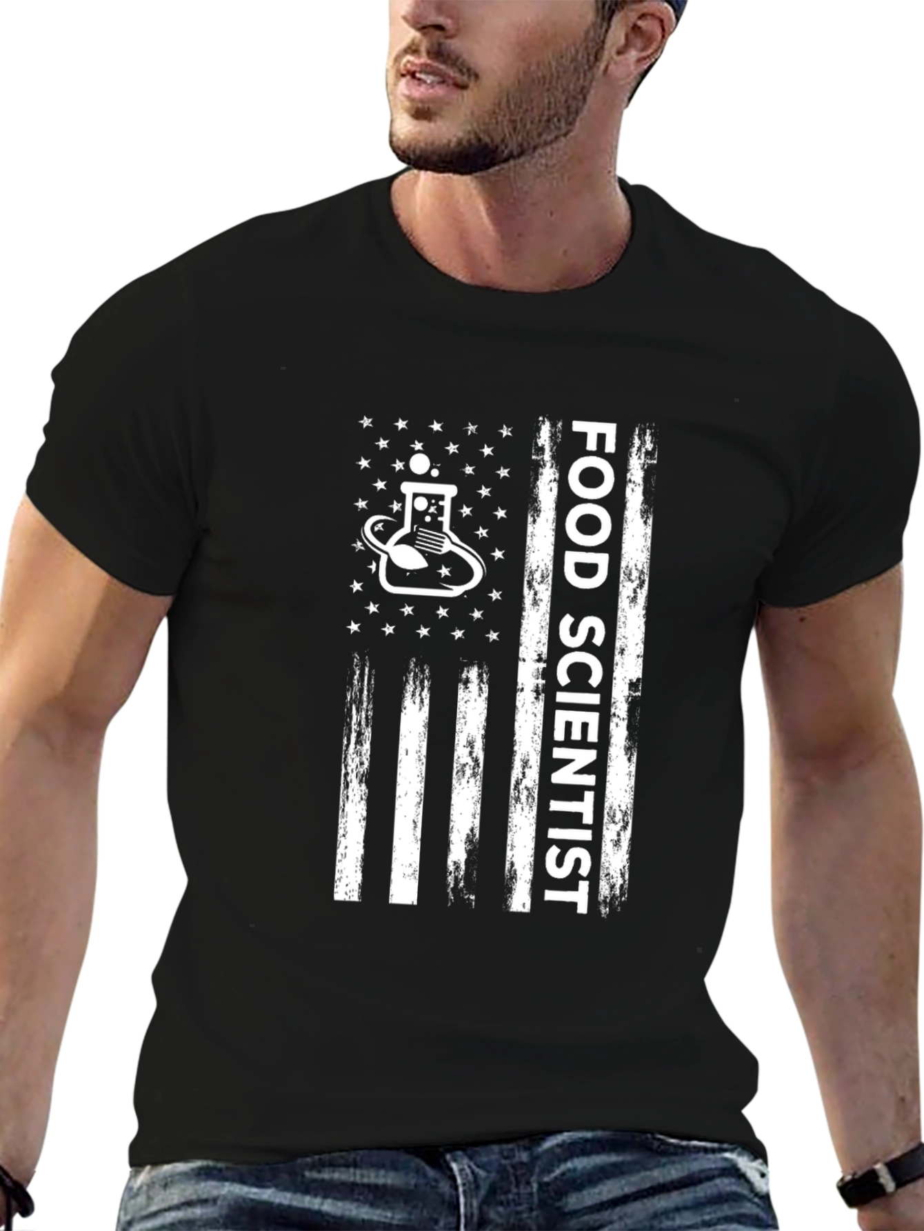 Food Scientist American Flag T-Shirt
