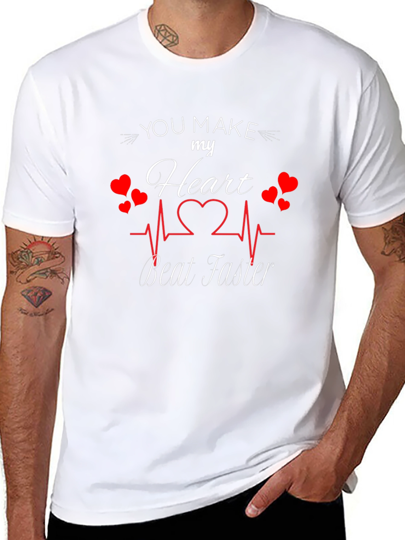 Romantic Heartbeat T-Shirt for Couples