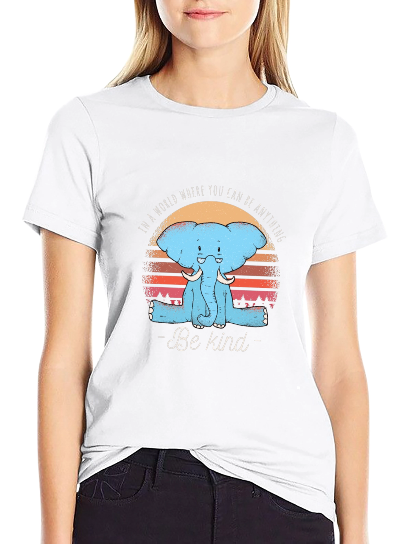Be Kind Elephant T-Shirt - Soft Cotton Tee