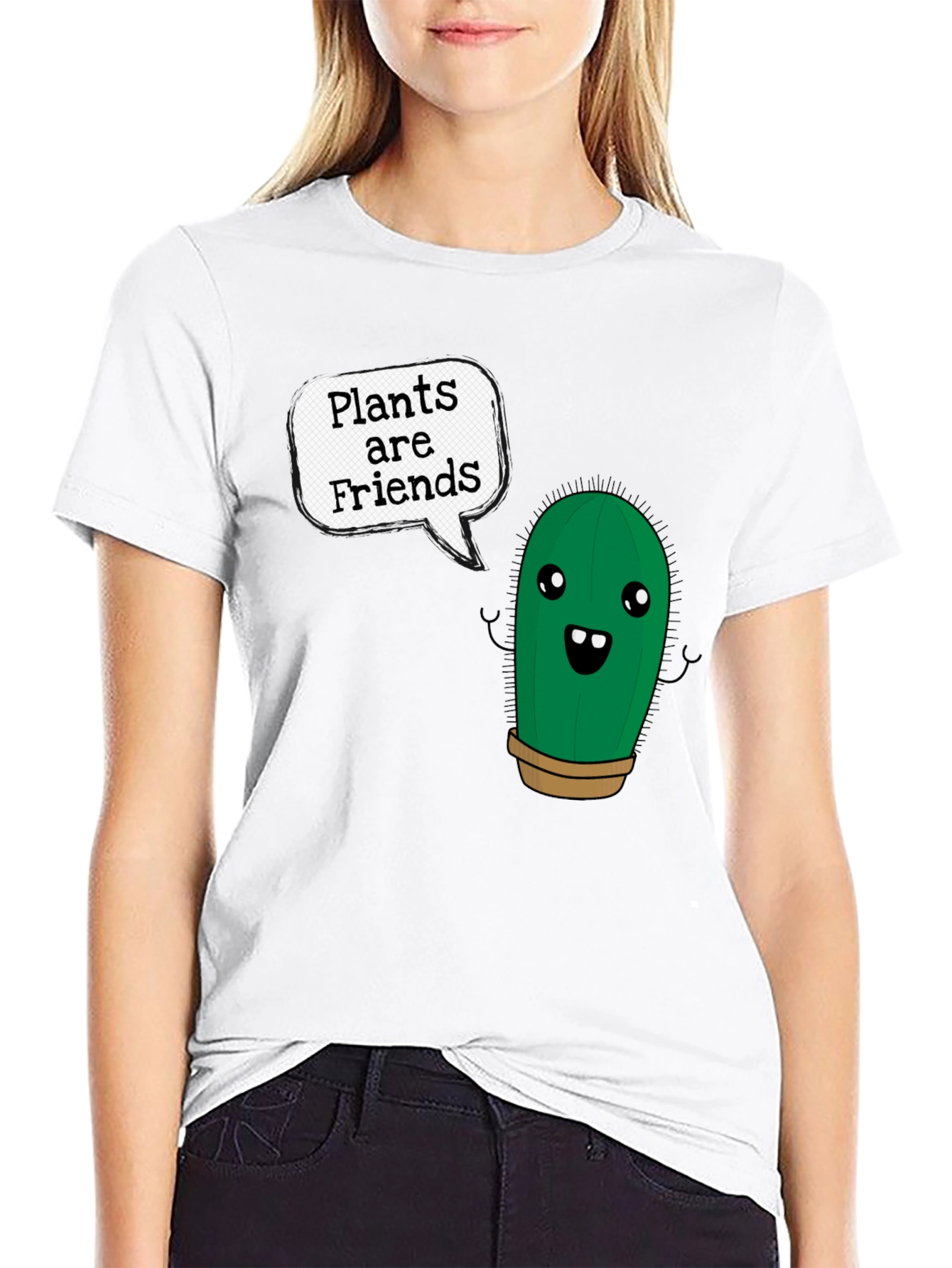 Plants are Friends Tee - Cute Cactus Shirt