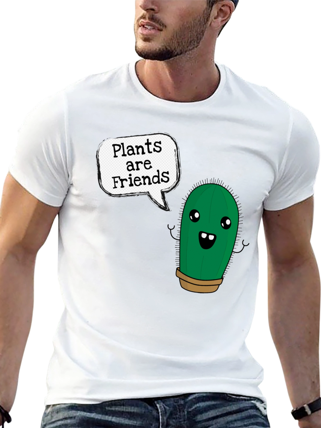 Plants are Friends Tee - Cute Cactus Shirt