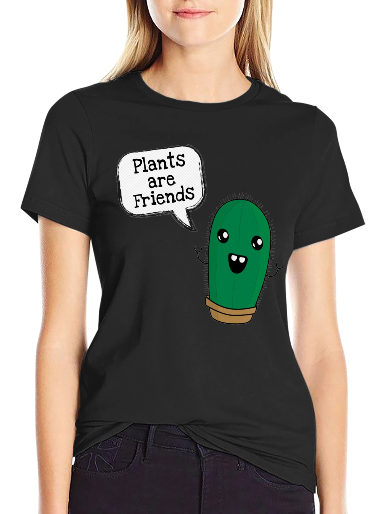 Plants are Friends Tee - Cute Cactus Shirt