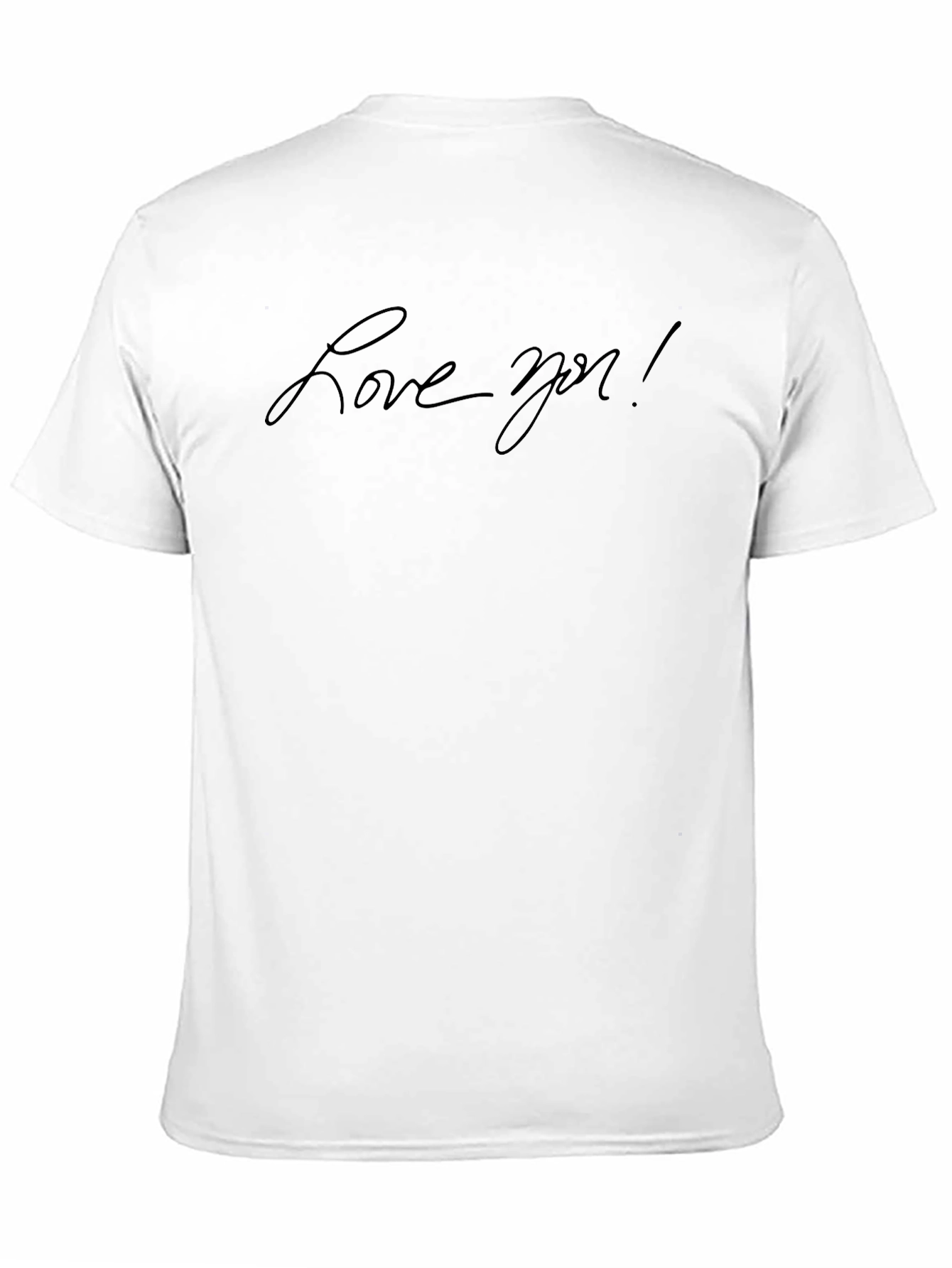 Love You! Black Graphic Tee - Modern Casual T-Shirt