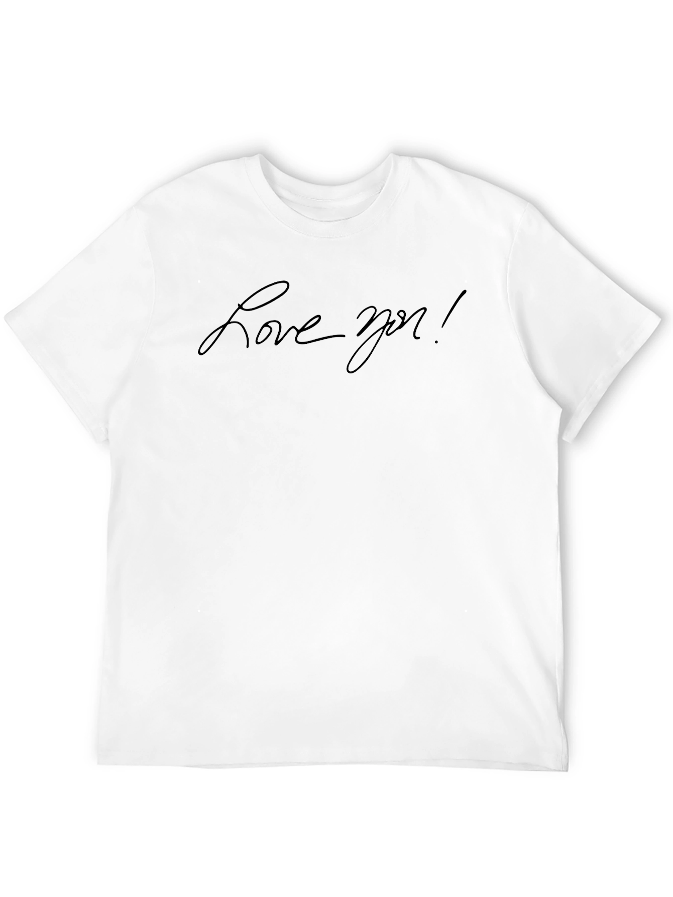 Love You! Black Graphic Tee - Modern Casual T-Shirt