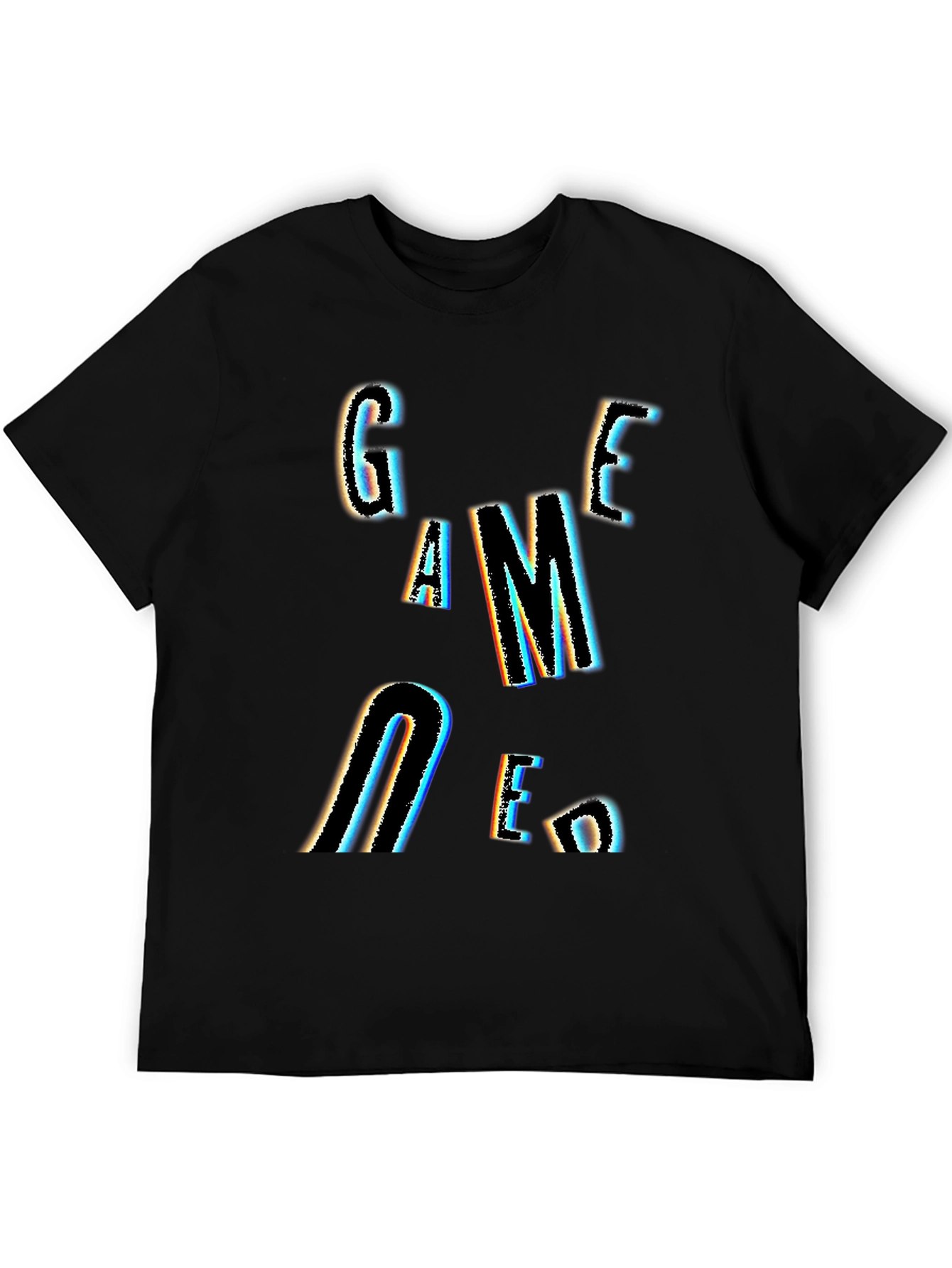 Game Over Graphic Print Black T-Shirt