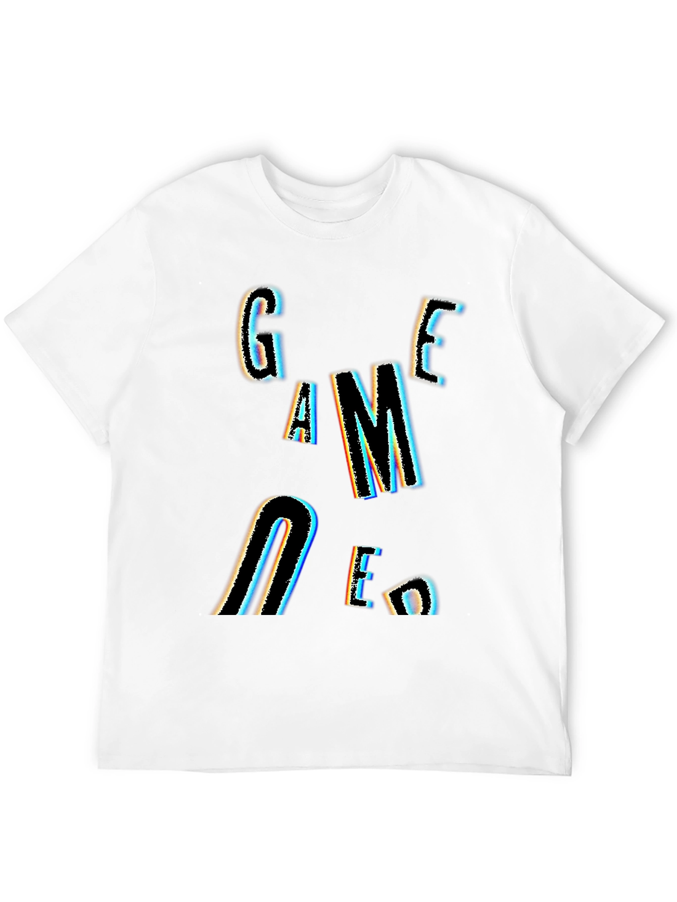 Game Over Graphic Print Black T-Shirt