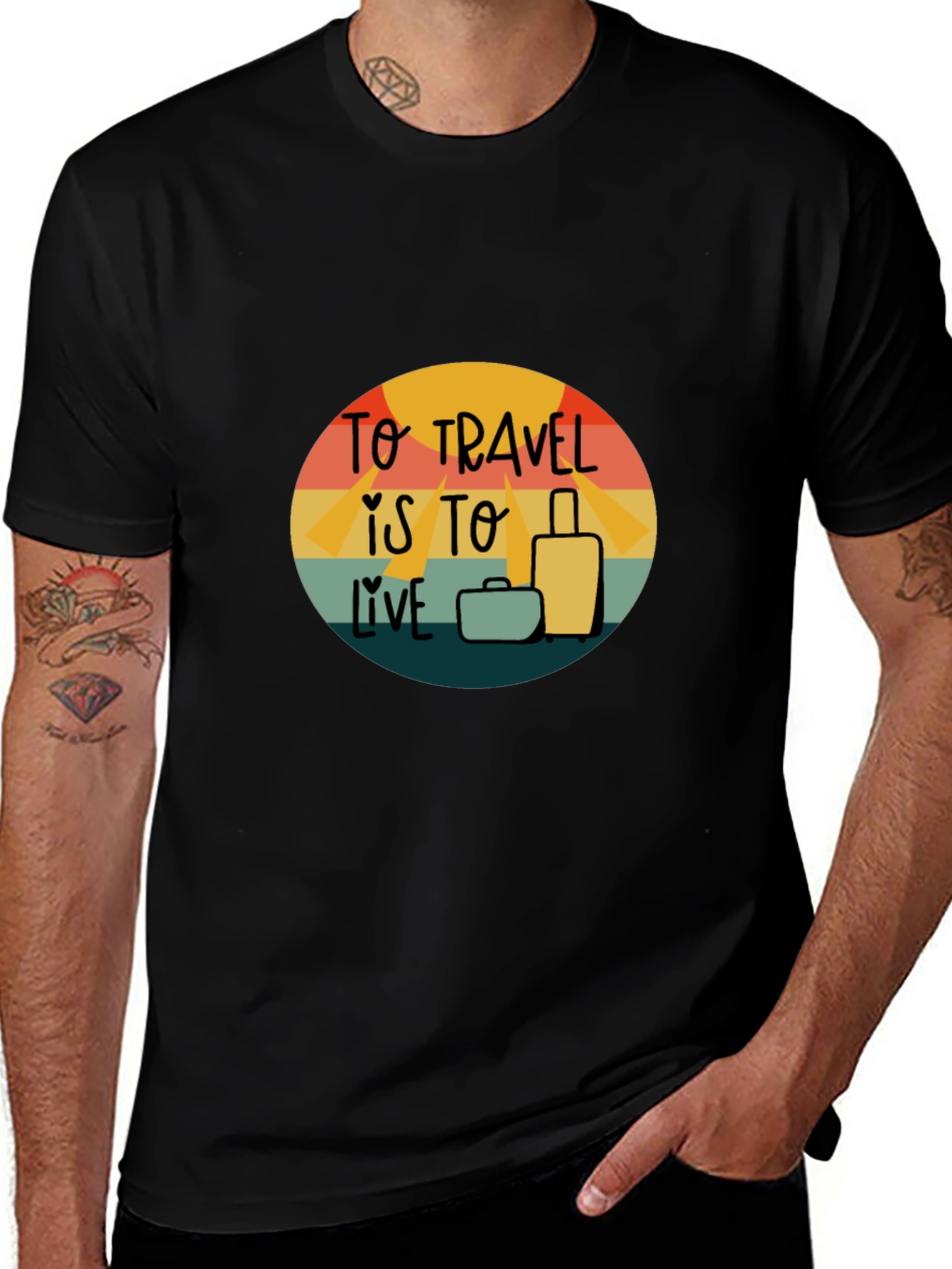 Travel is to Live Graphic Tee - Adventure T-Shirt