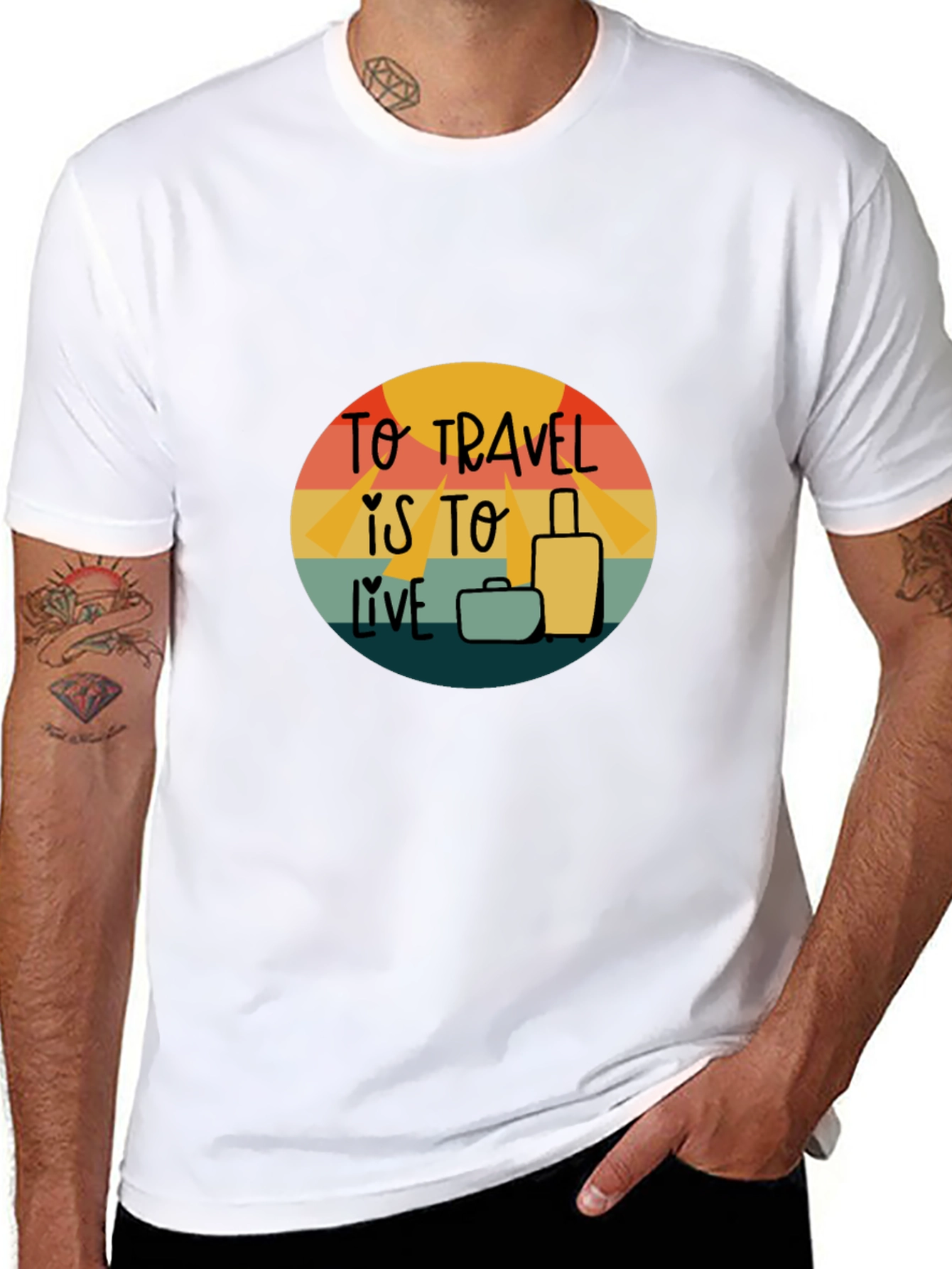 Travel is to Live Graphic Tee - Adventure T-Shirt