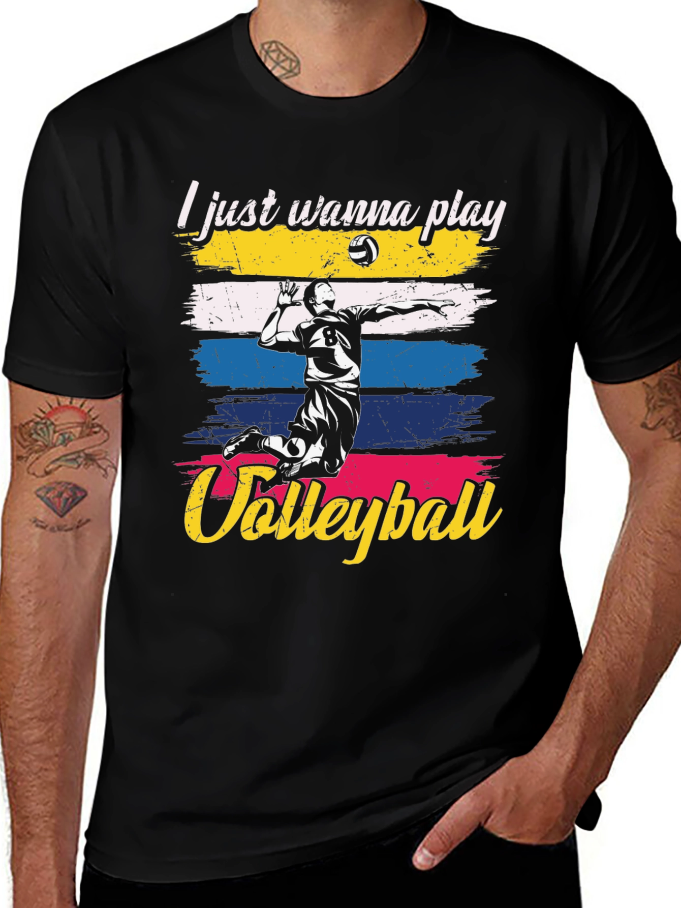 Volleyball Player Graphic T-Shirt