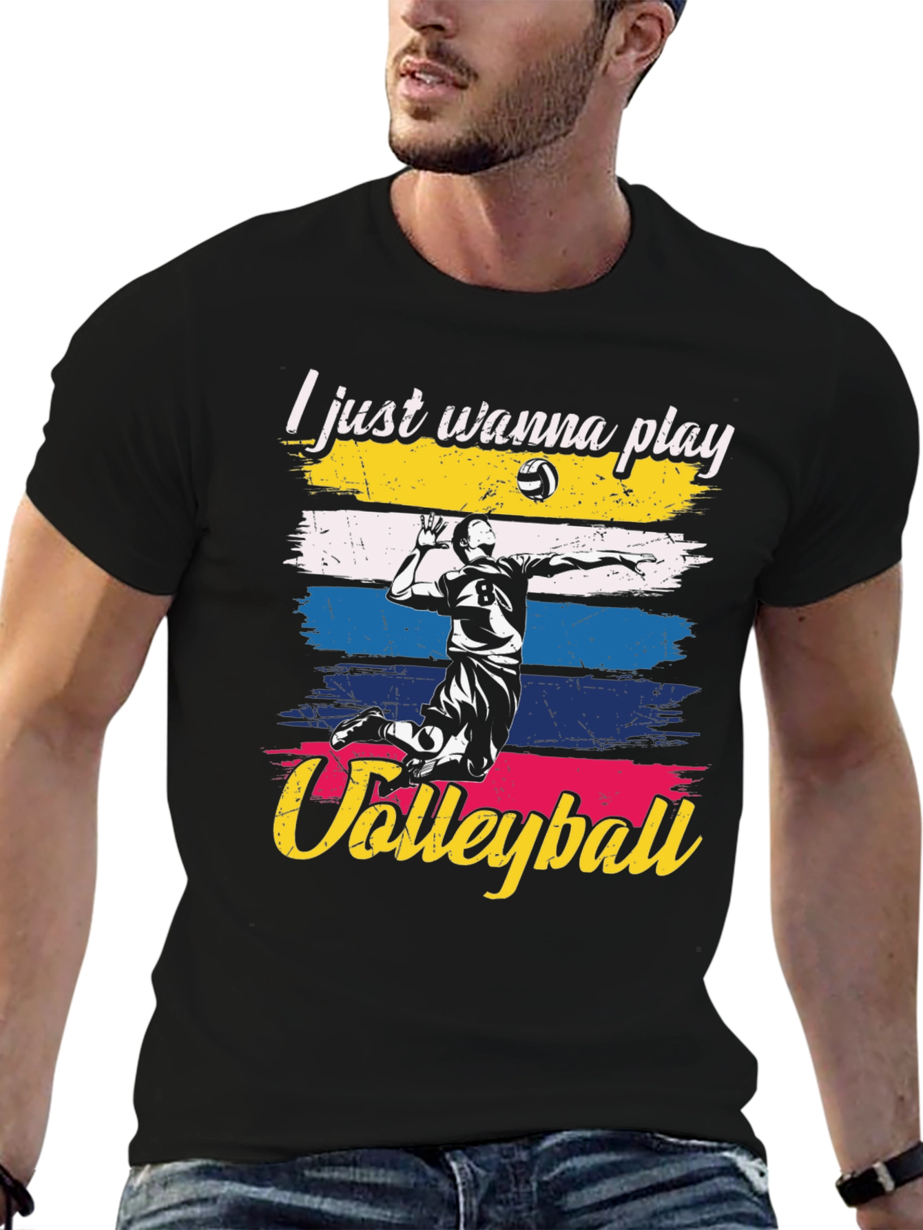 Volleyball Player Graphic T-Shirt