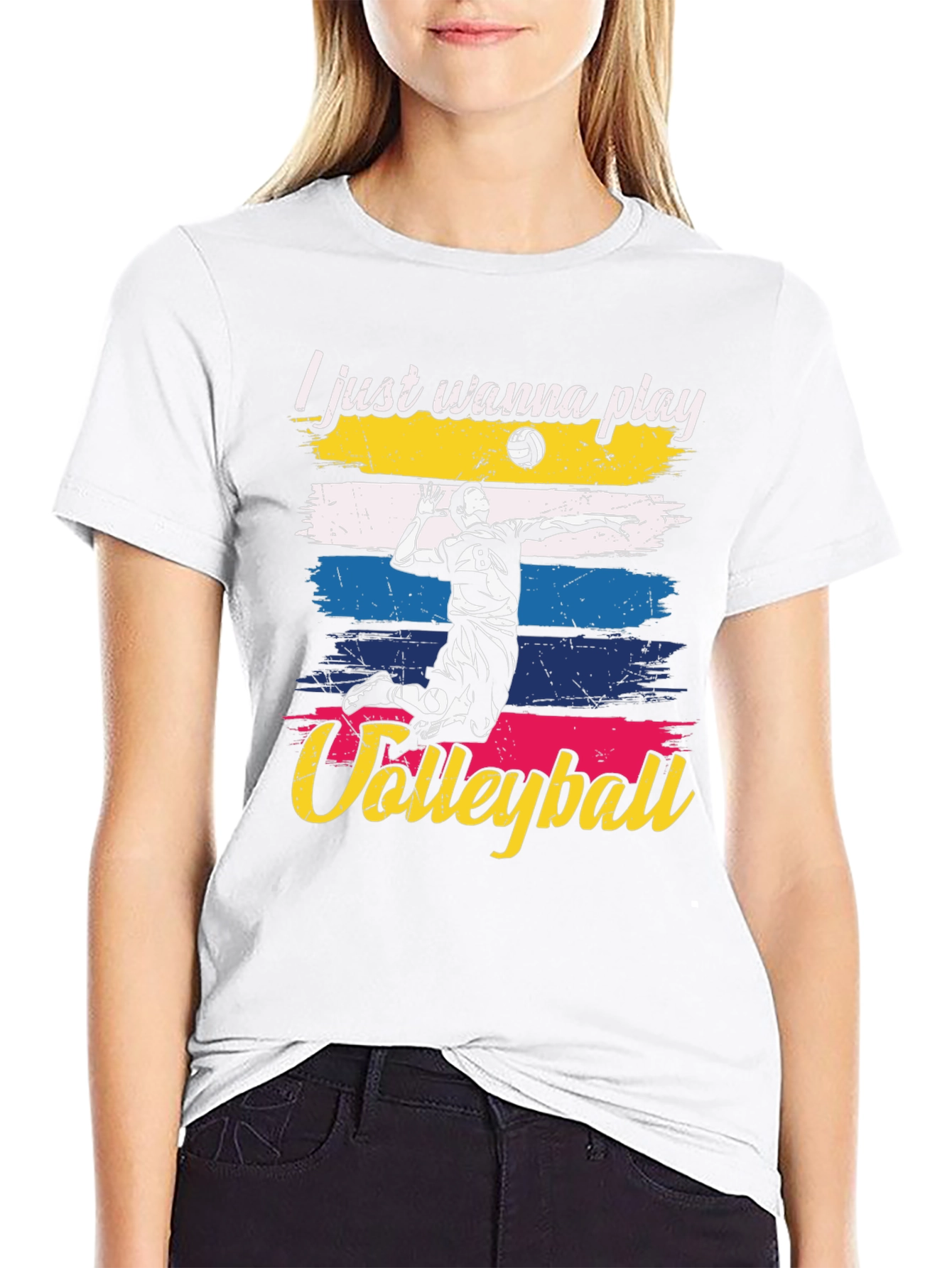 Volleyball Player Graphic T-Shirt