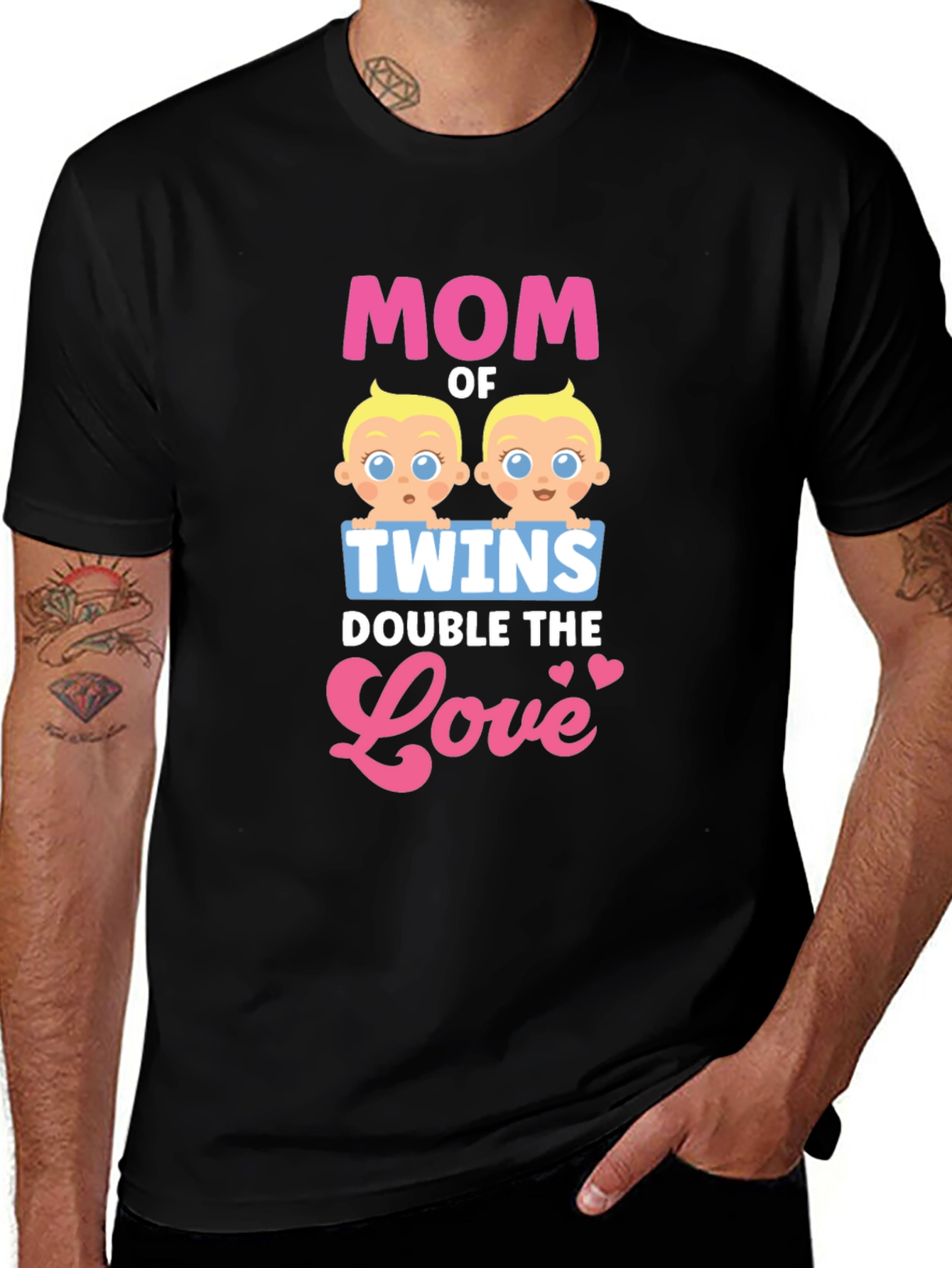 Mom of Twins T-Shirt - Double the Love!