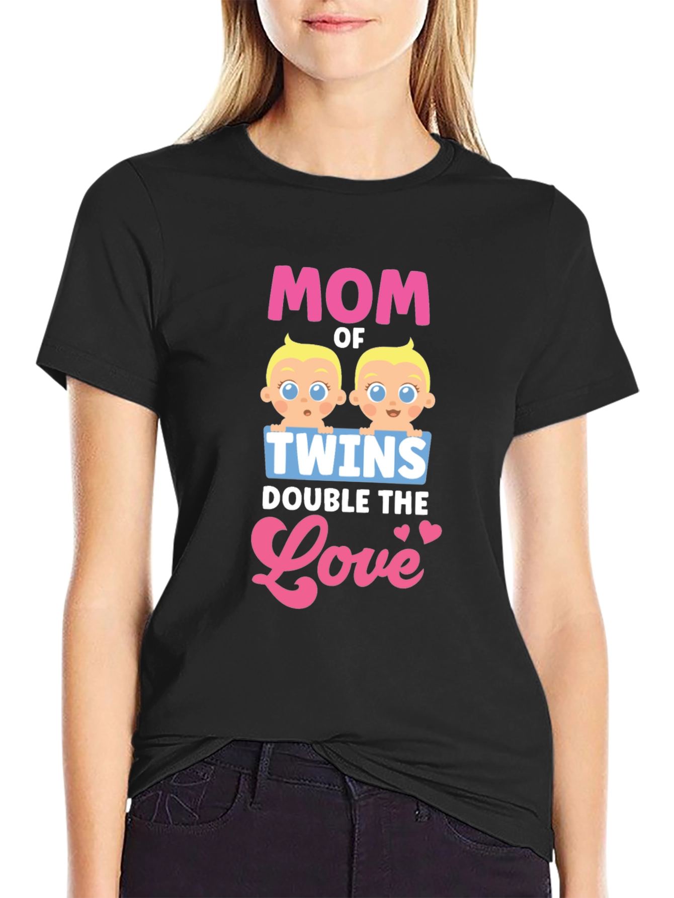 Mom of Twins T-Shirt - Double the Love!