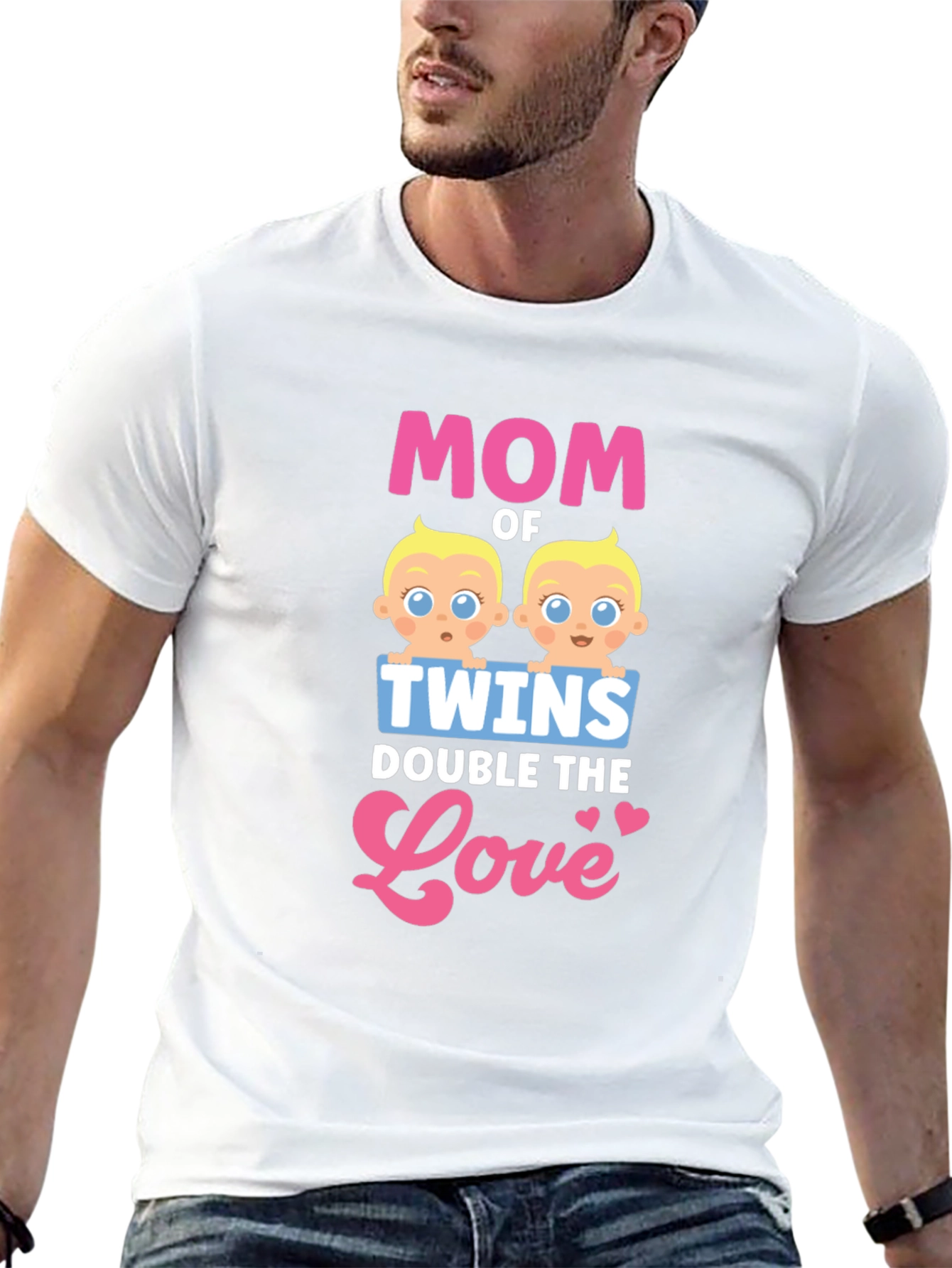Mom of Twins T-Shirt - Double the Love!