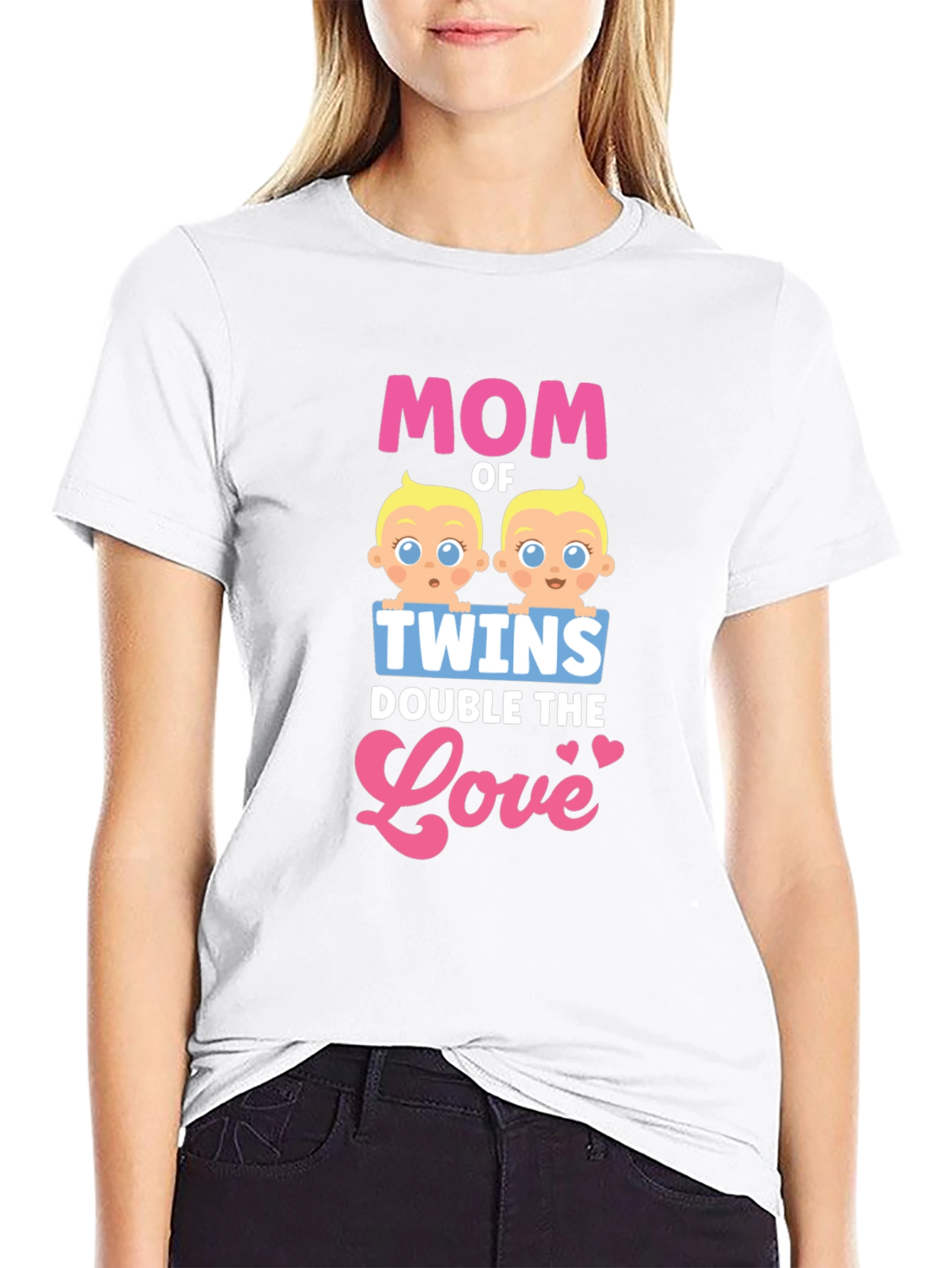 Mom of Twins T-Shirt - Double the Love!