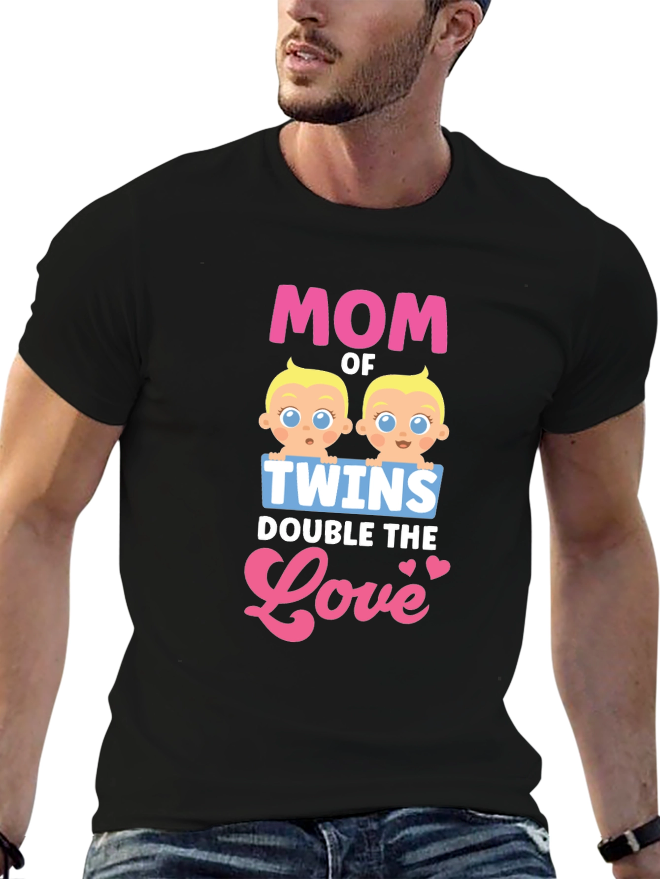 Mom of Twins T-Shirt - Double the Love!