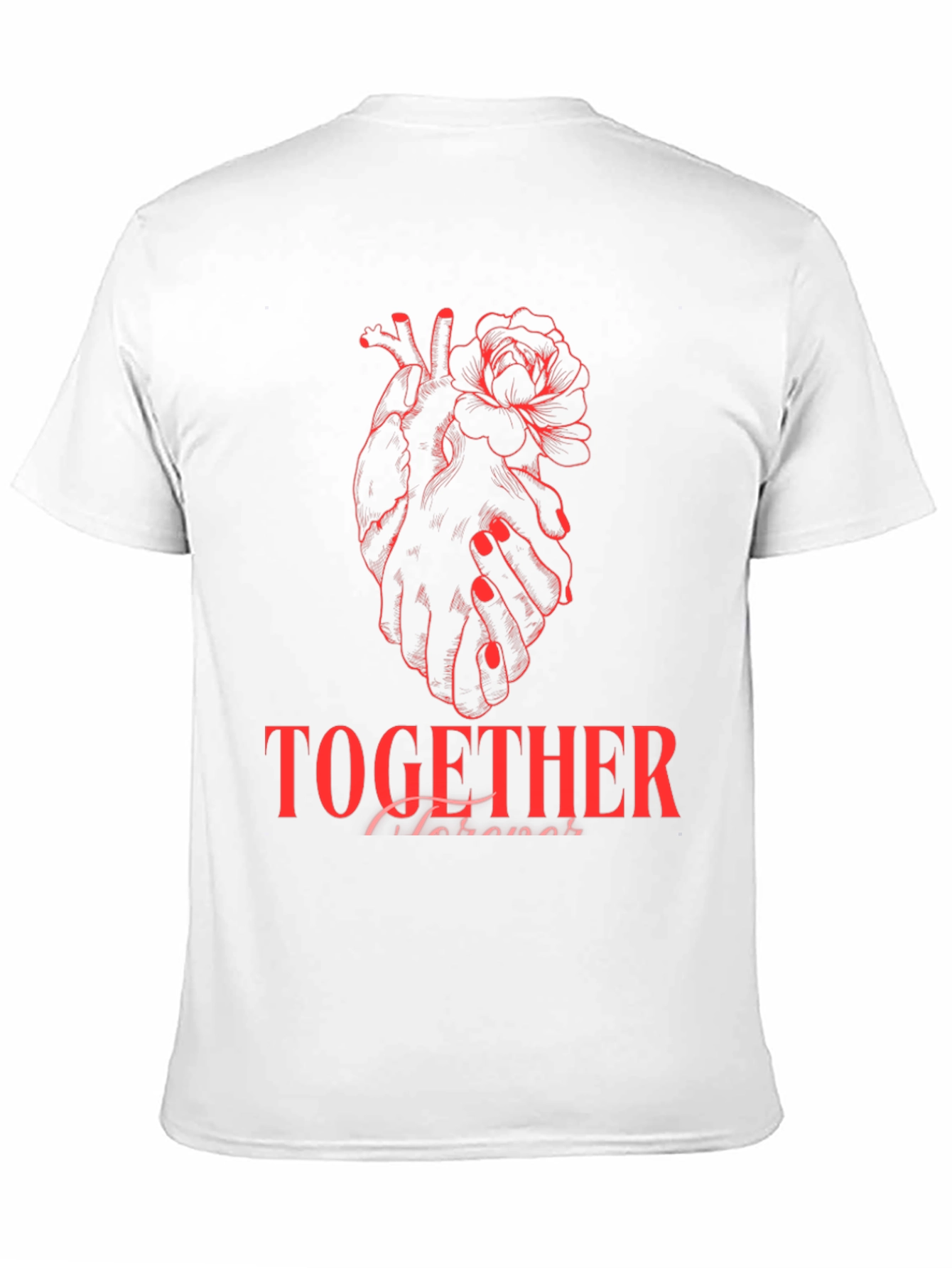Heart & Rose Graphic Tee - Together Forever