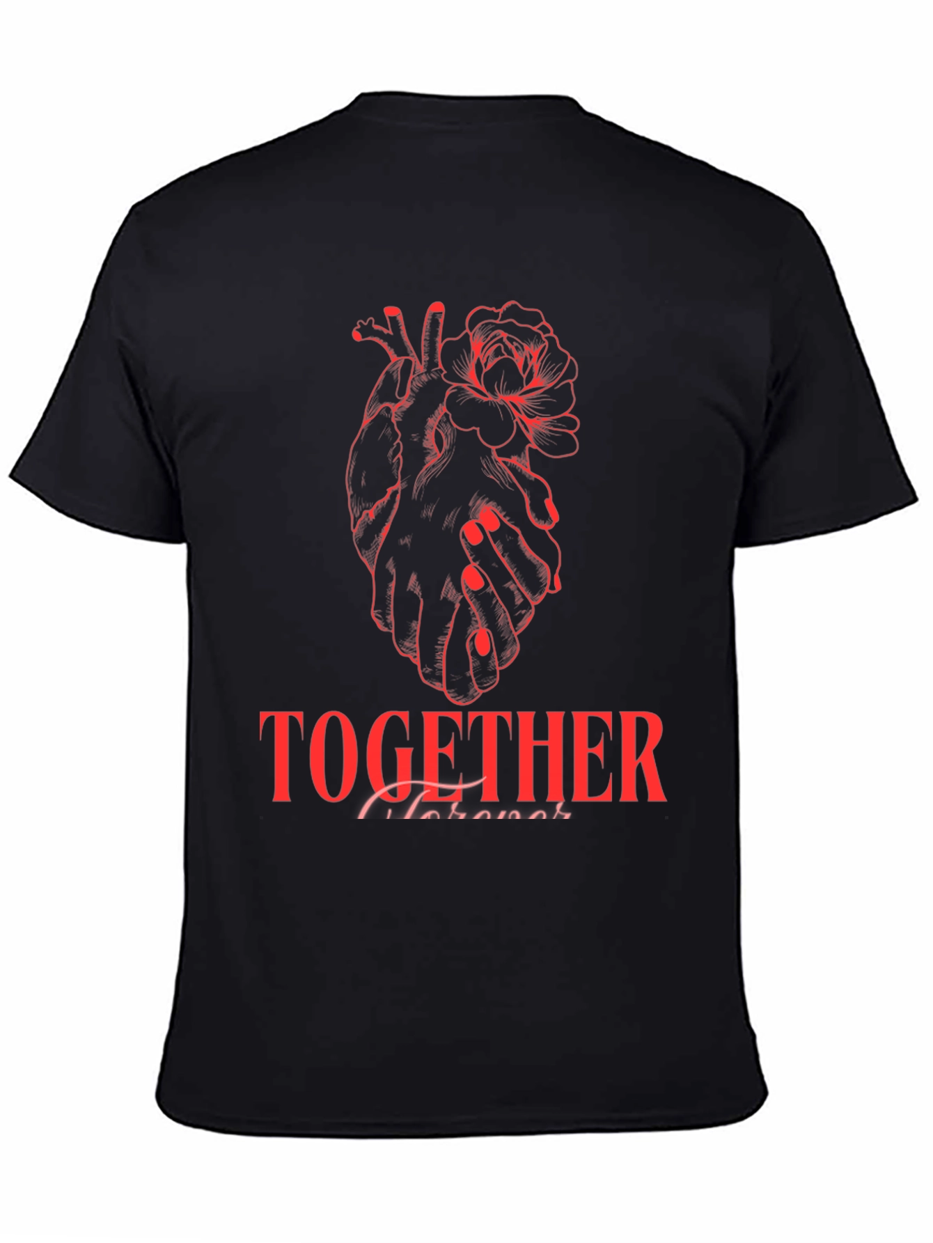 Heart & Rose Graphic Tee - Together Forever
