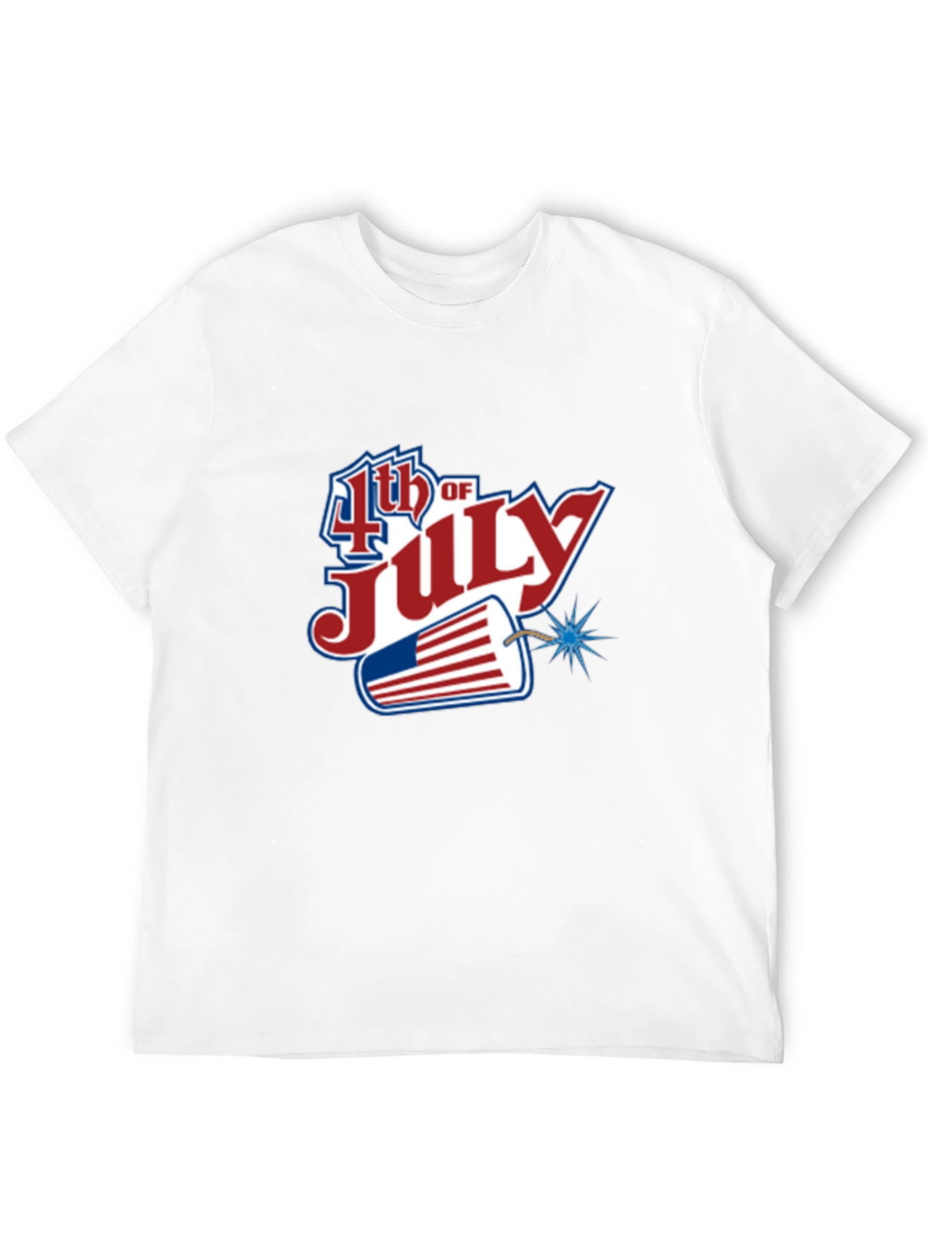 4th of July Graphic Print Crew Neck T-Shirt