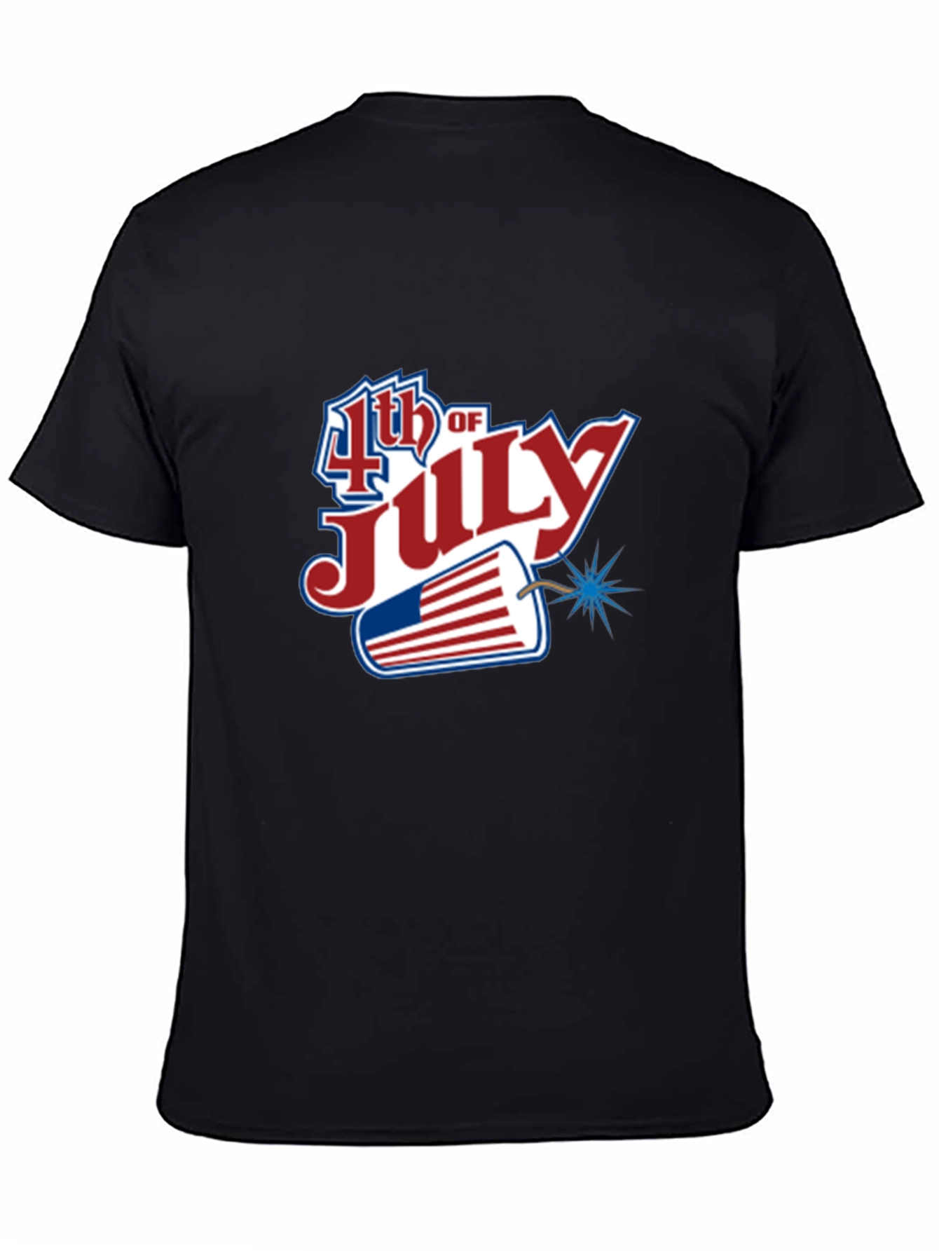 4th of July Graphic Print Crew Neck T-Shirt