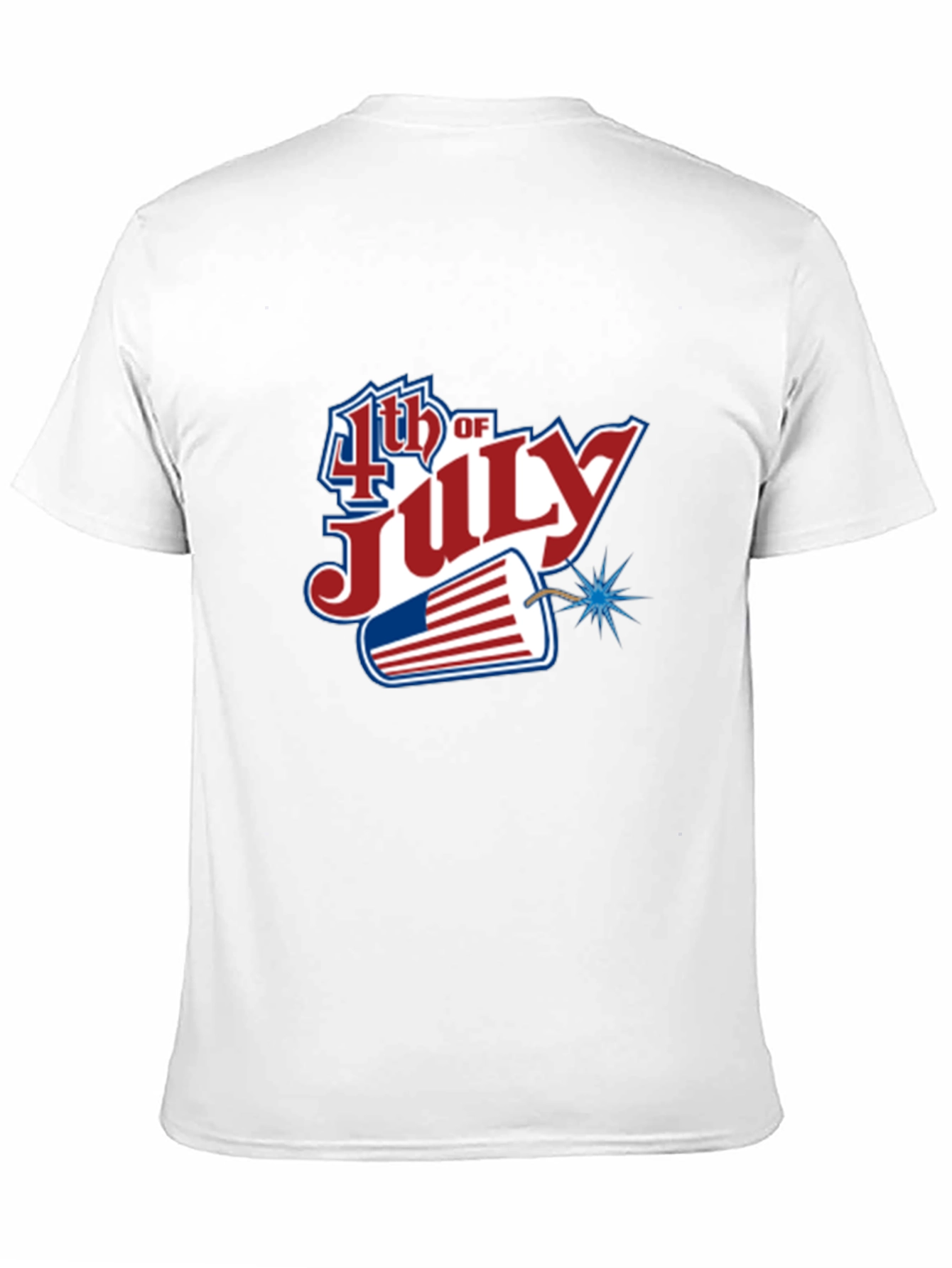 4th of July Graphic Print Crew Neck T-Shirt