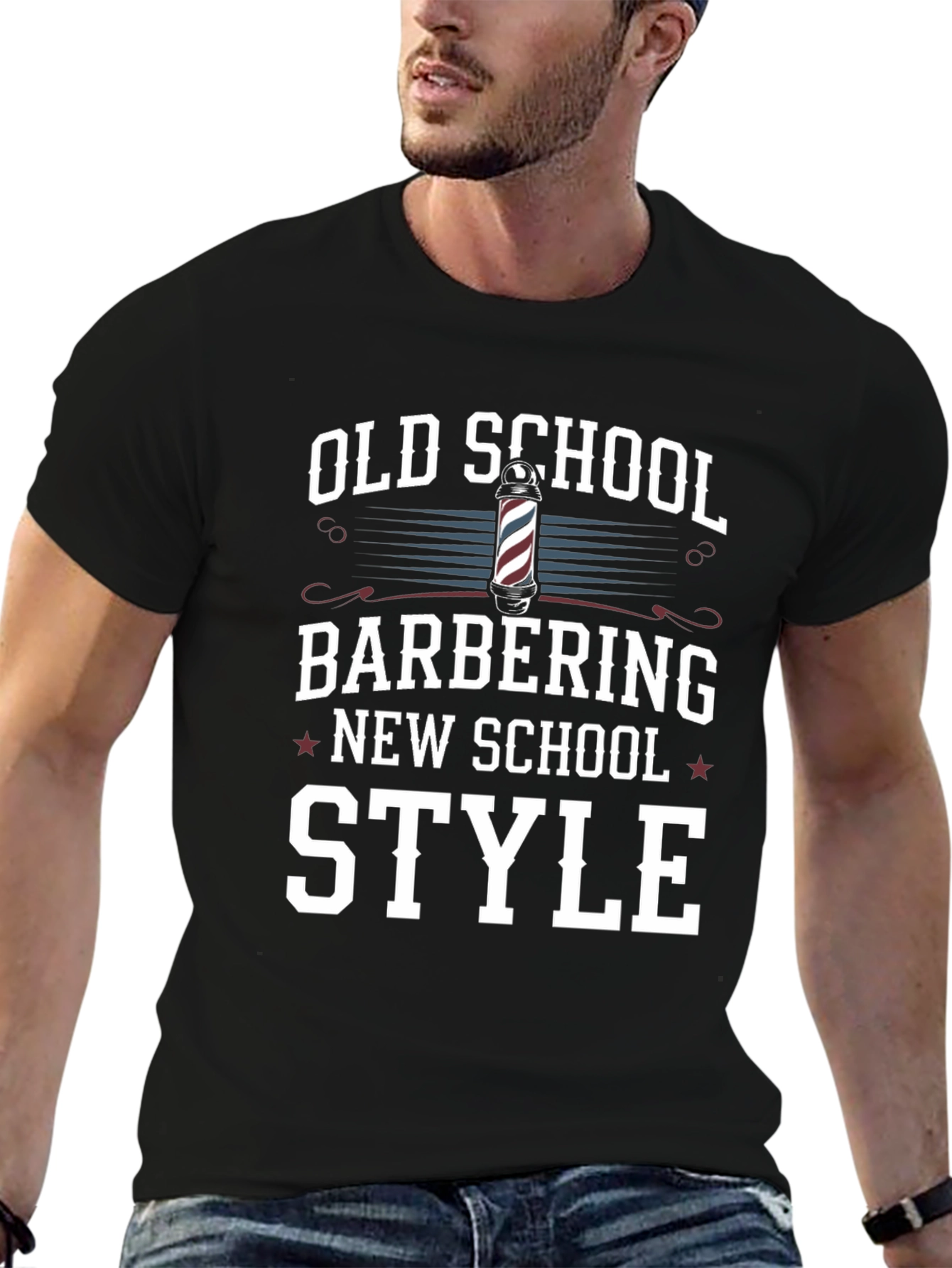 Old School Barbering Style Graphic T-Shirt