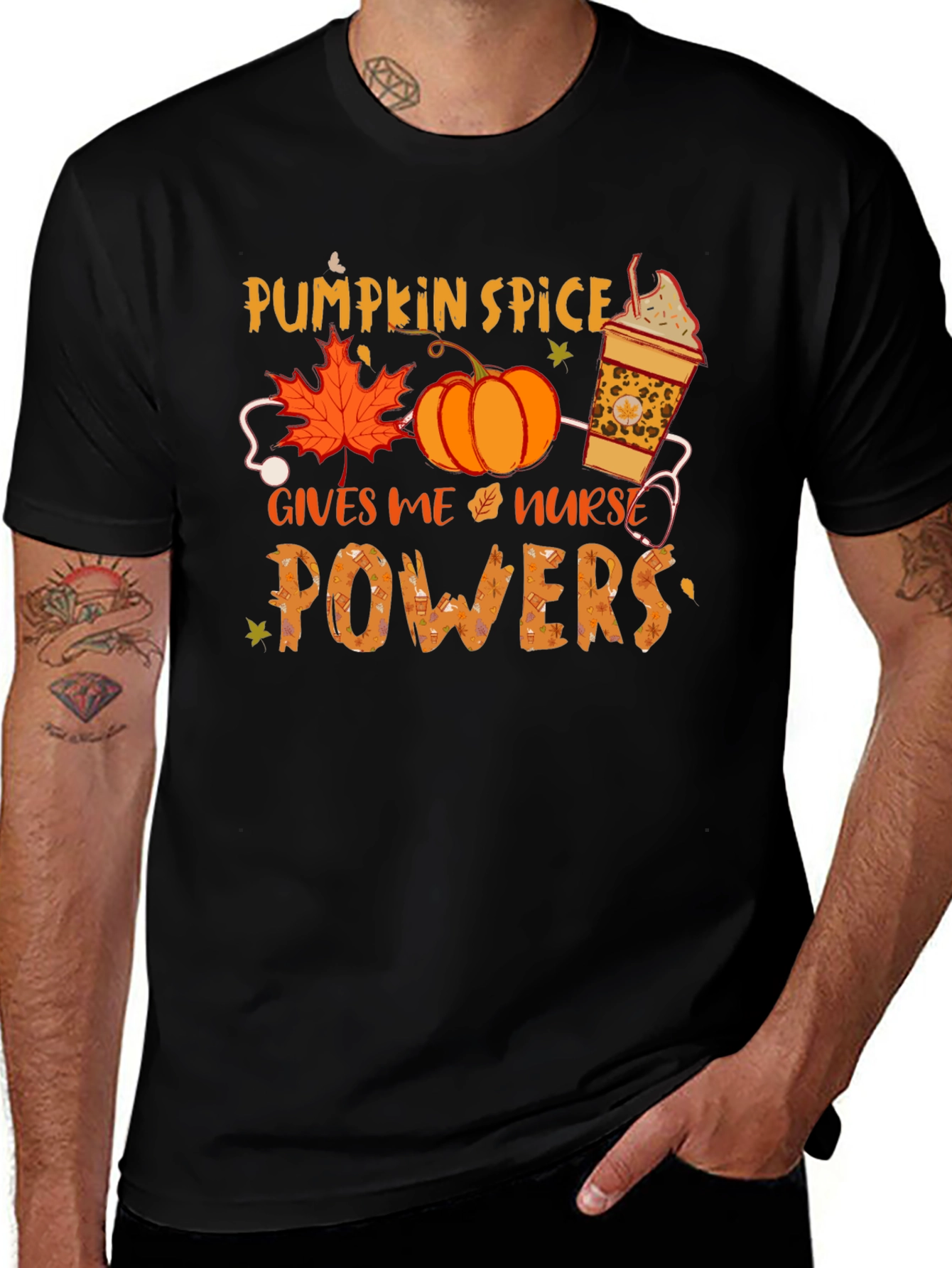 Pumpkin Spice Nurse Powers T-Shirt