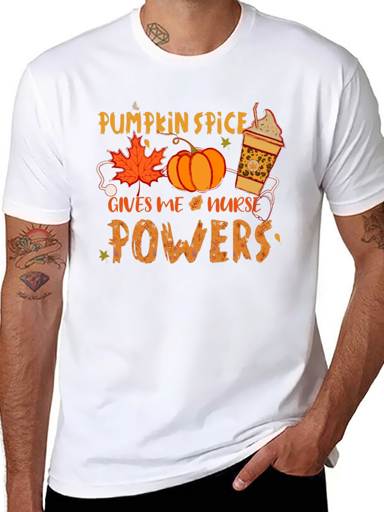 Pumpkin Spice Nurse Powers T-Shirt