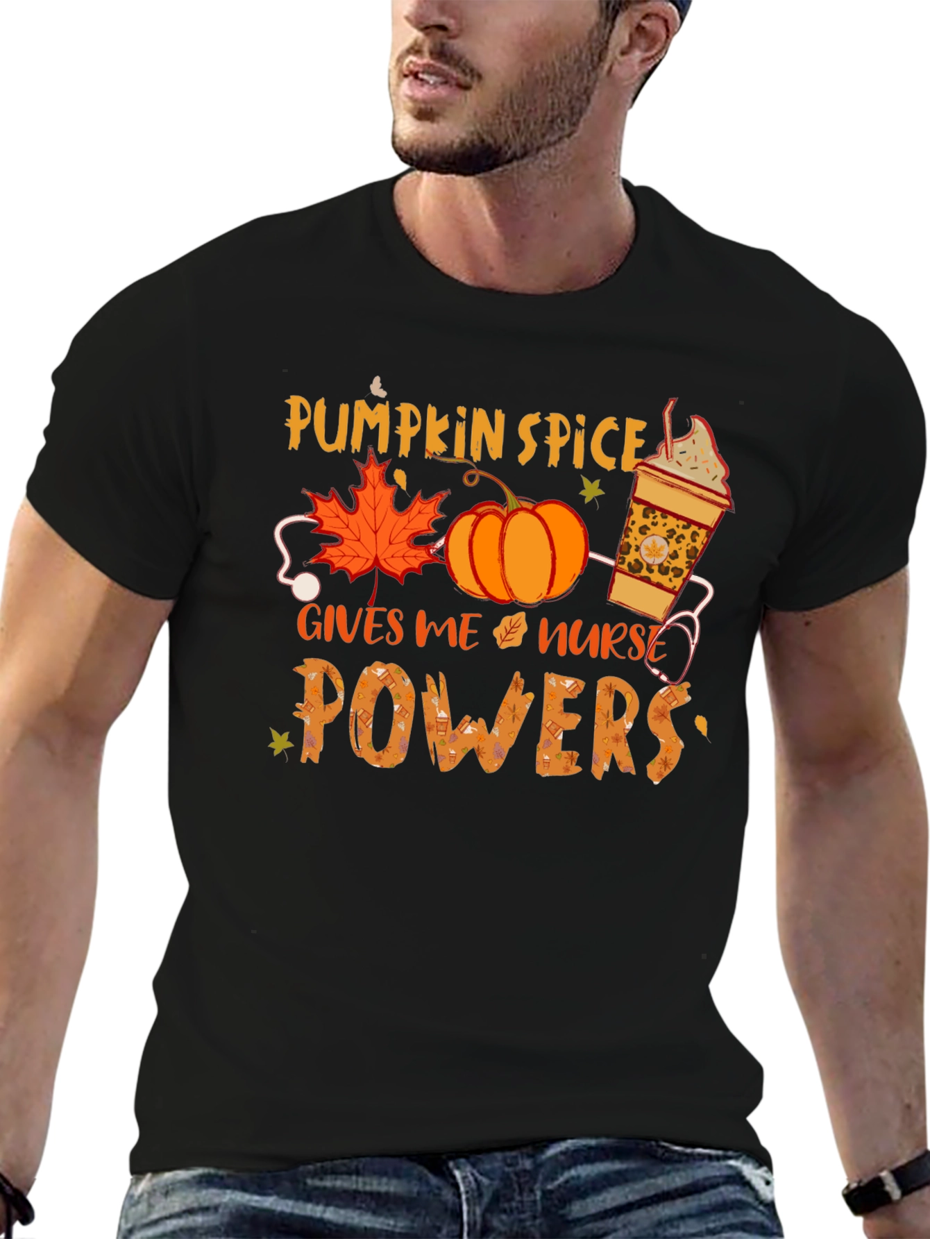 Pumpkin Spice Nurse Powers T-Shirt