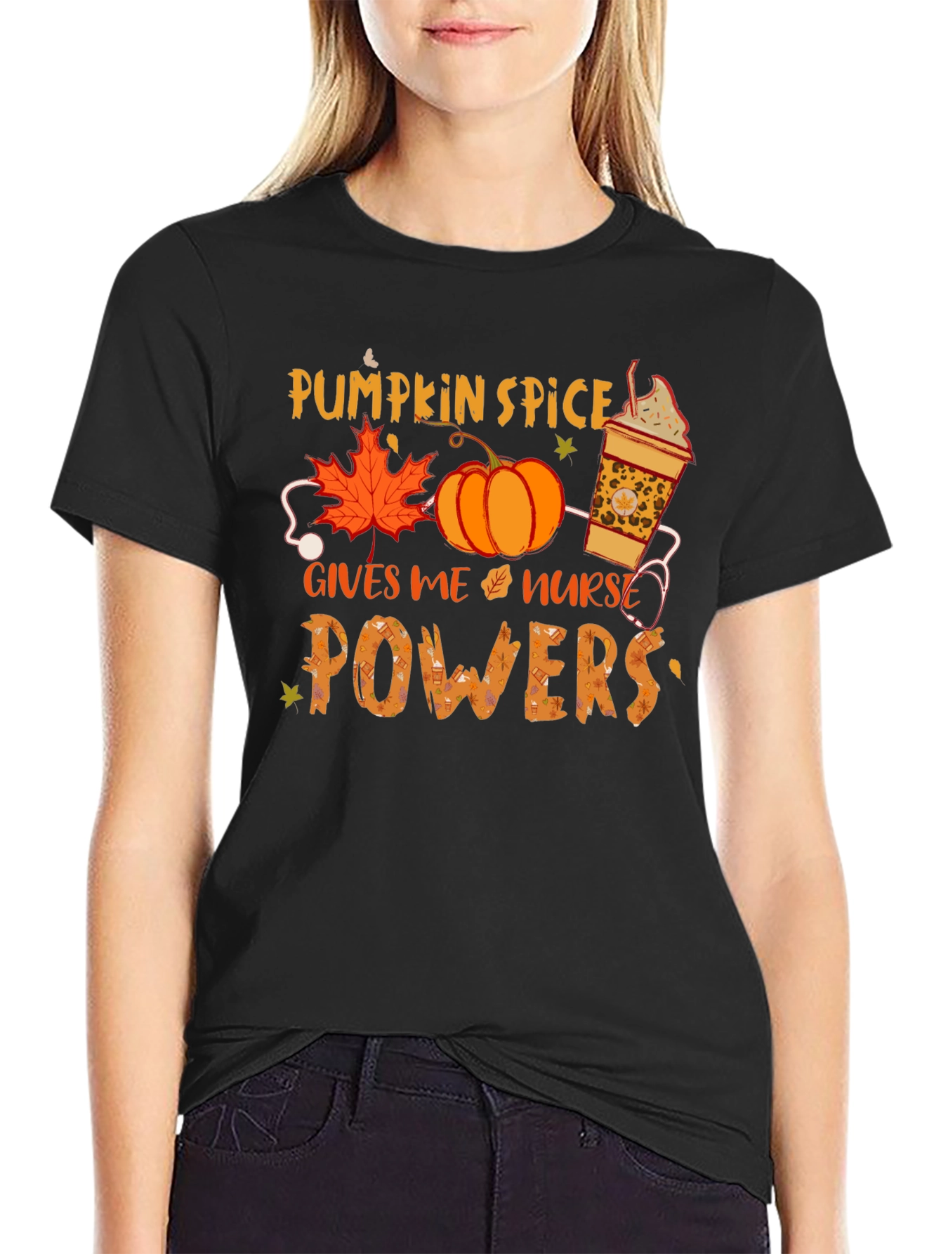 Pumpkin Spice Nurse Powers T-Shirt