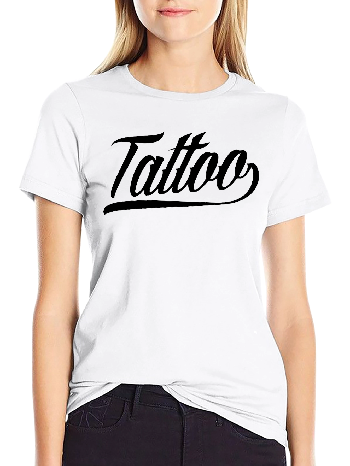 Tattoo Graphic T-Shirt - Mens Black Crew Neck Tee