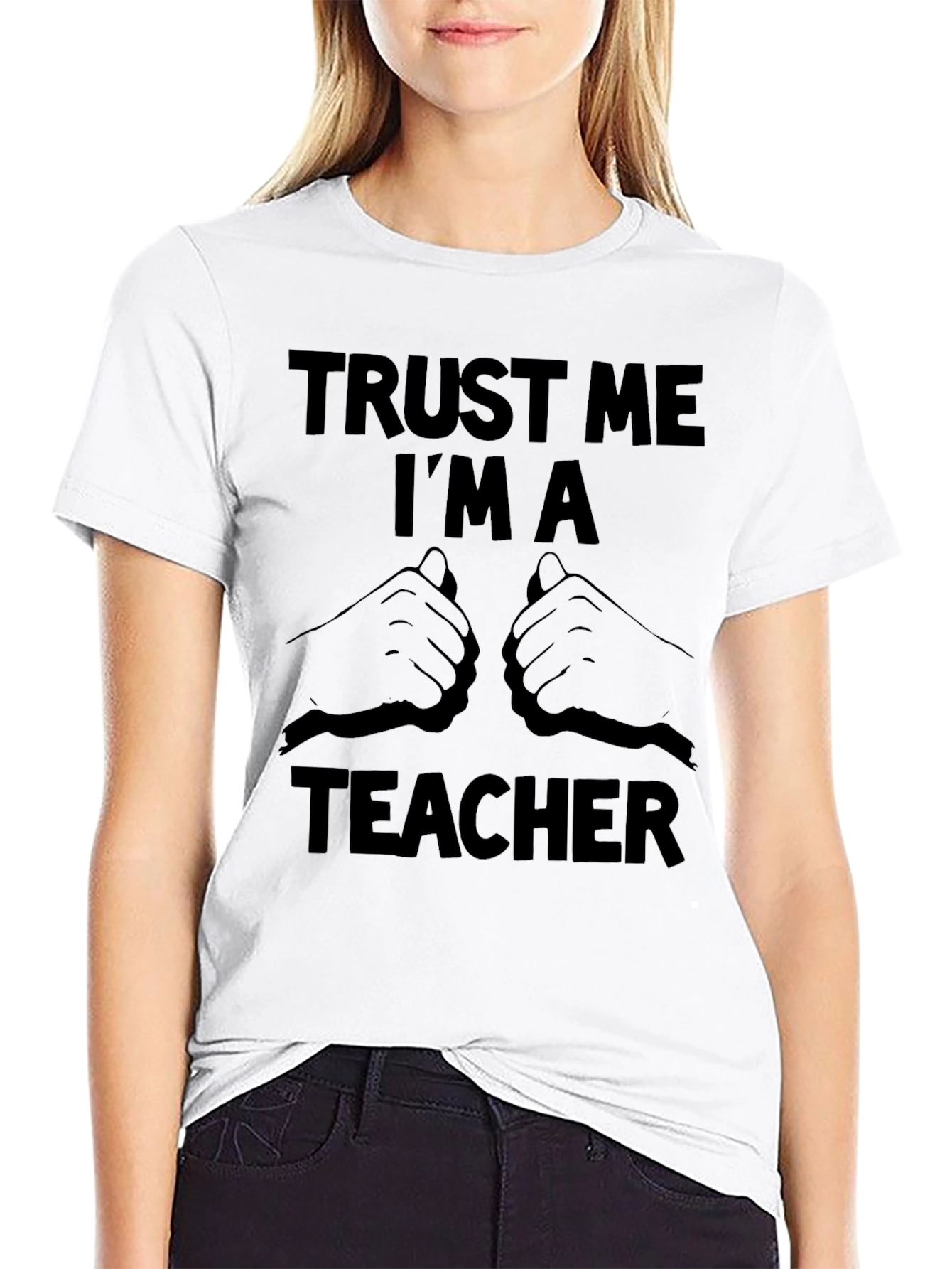 Trust Me Im a Teacher Black T-Shirt