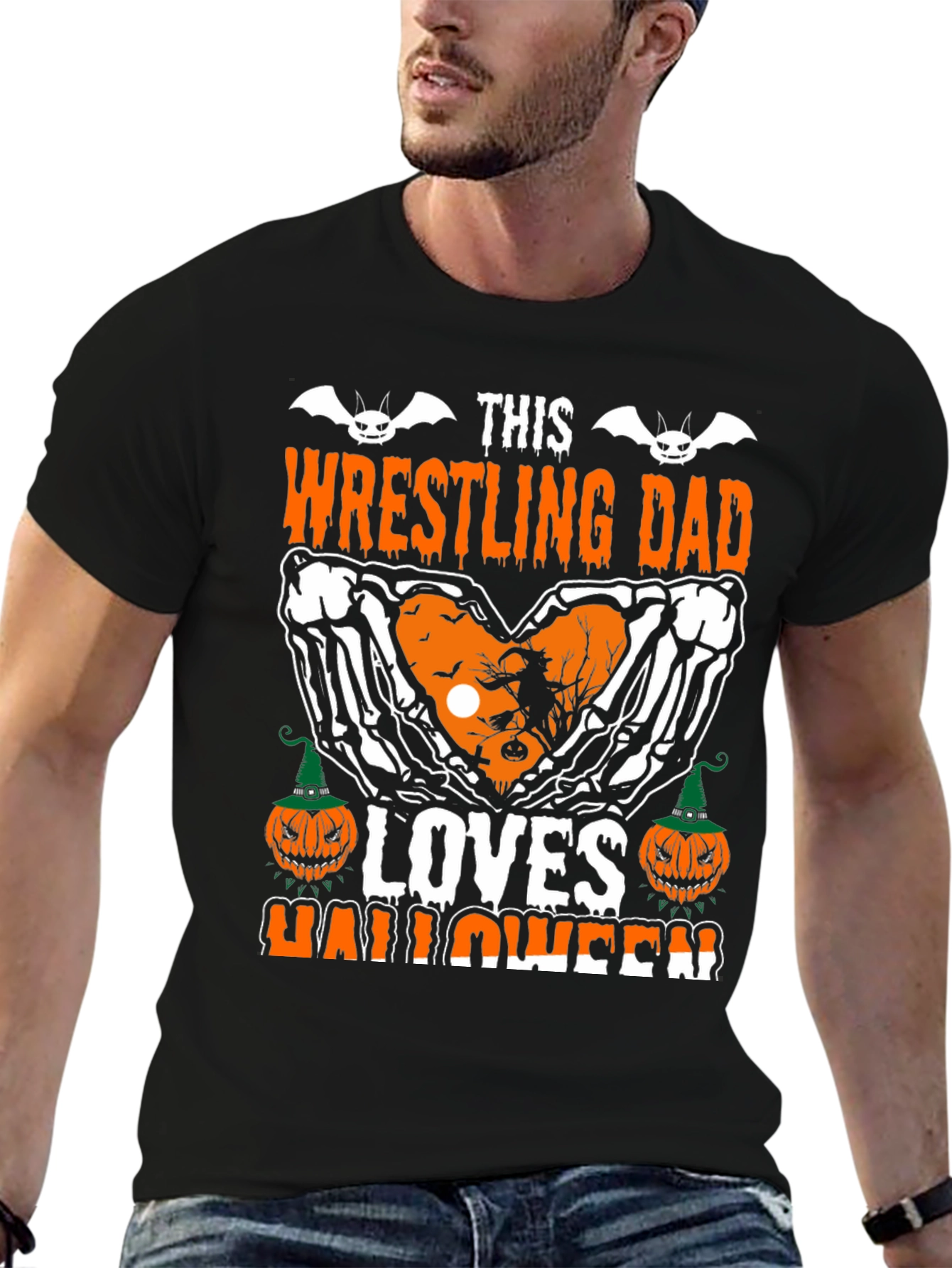 Wrestling Dad Halloween Graphic Tee