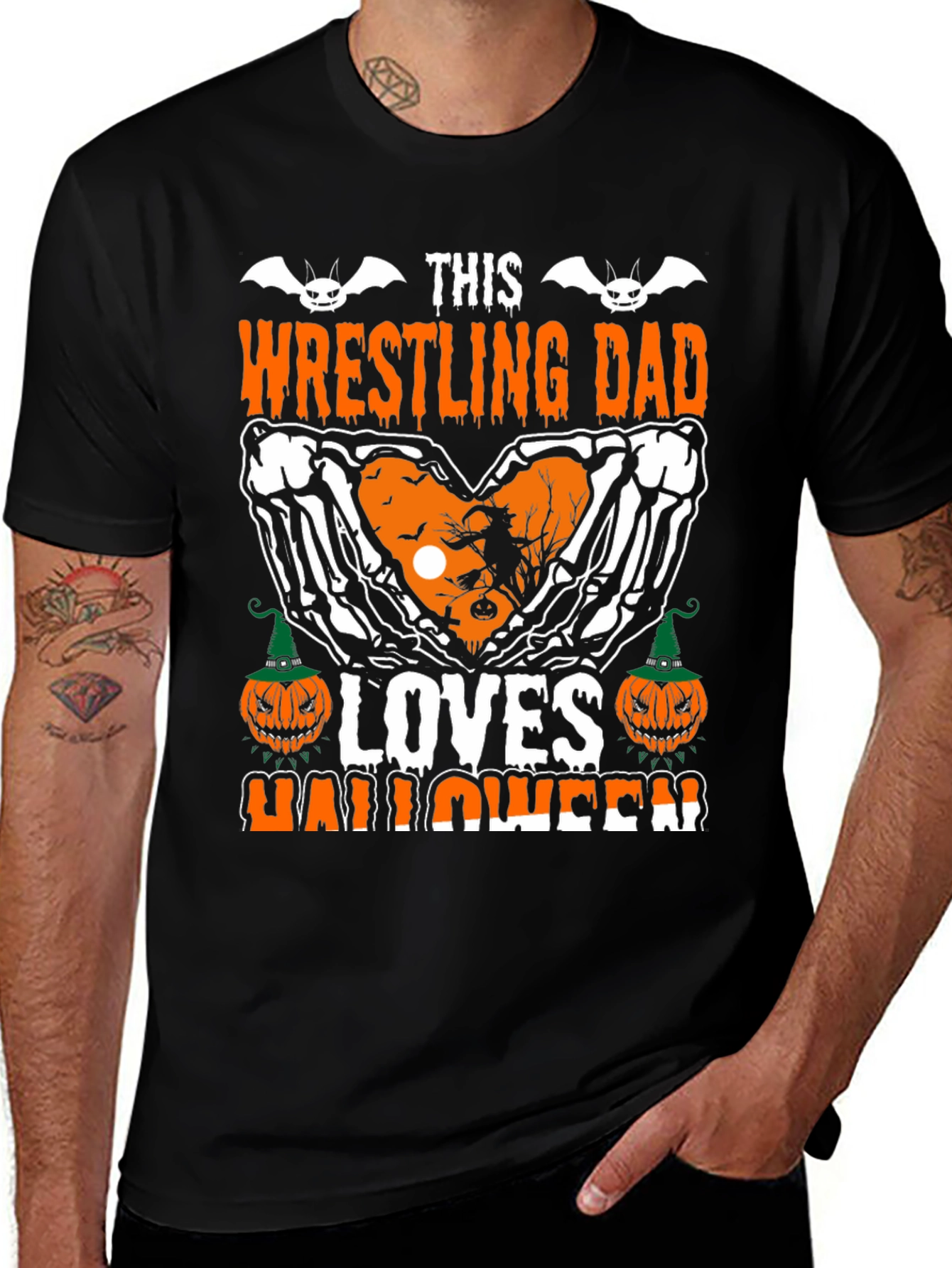 Wrestling Dad Halloween Graphic Tee