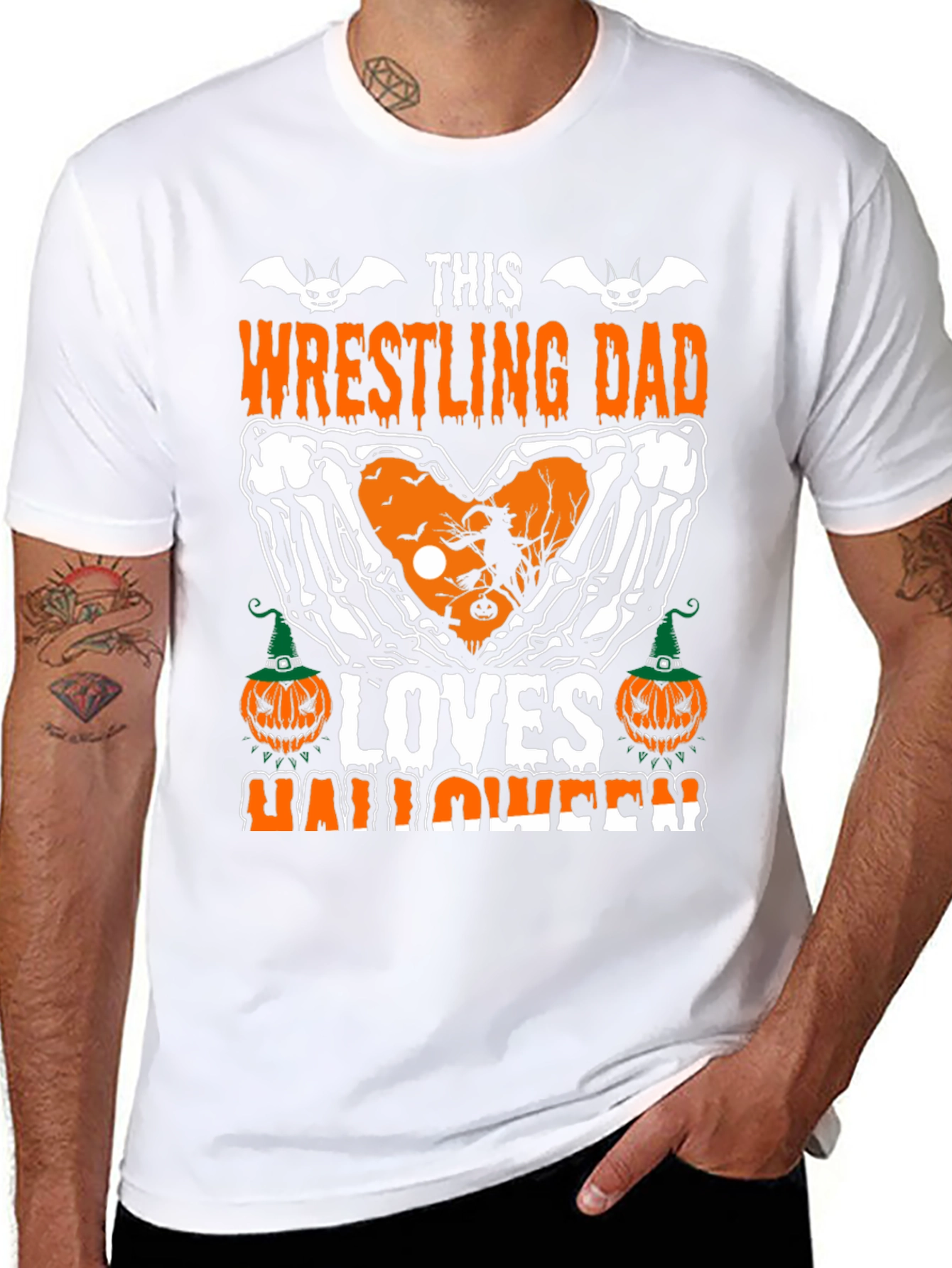 Wrestling Dad Halloween Graphic Tee