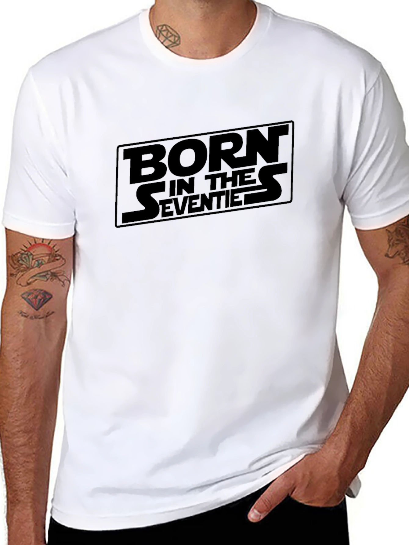 Born in the Seventies Black Graphic Tee