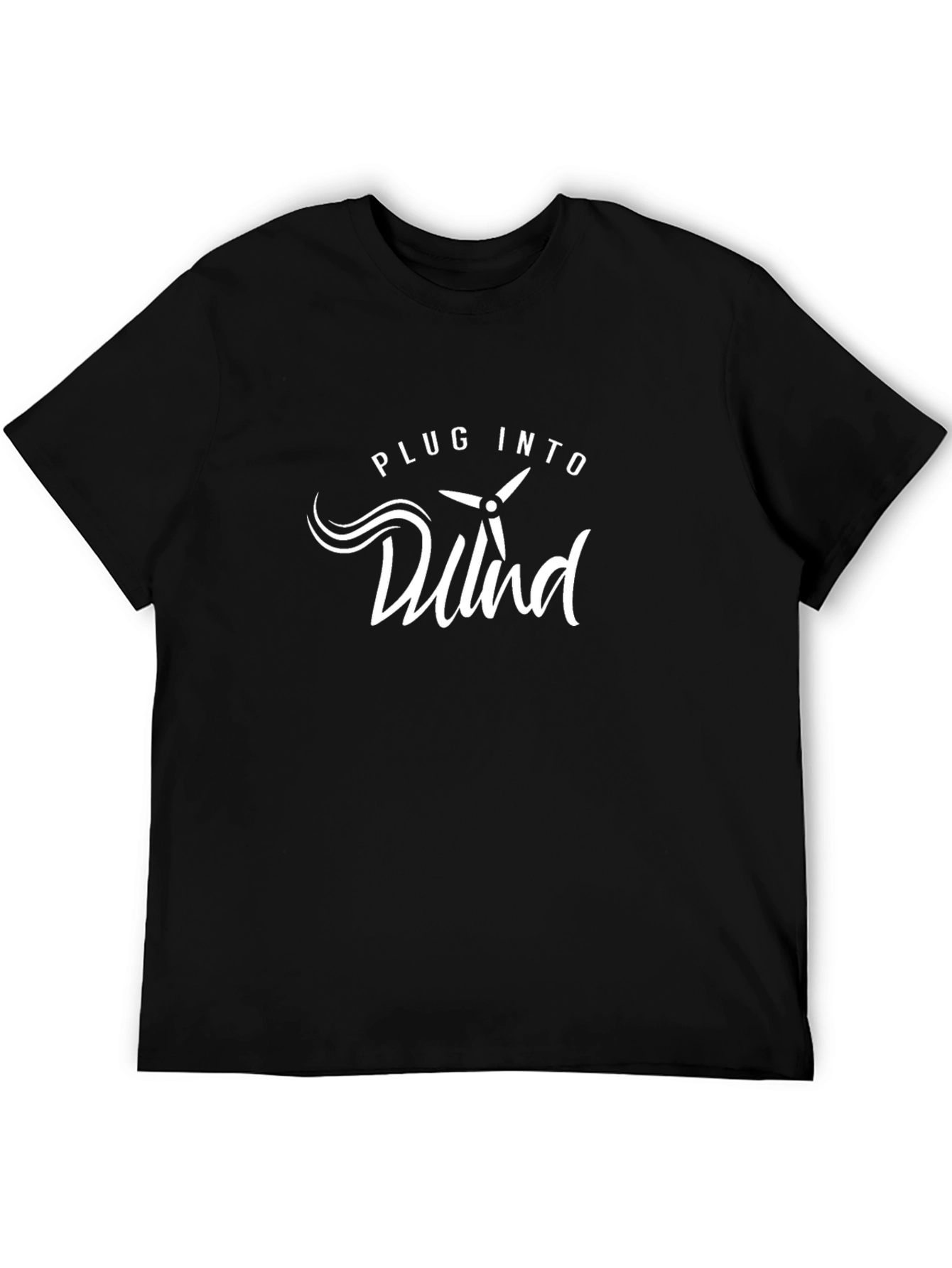 Plug Into Wind Graphic Tee - Black