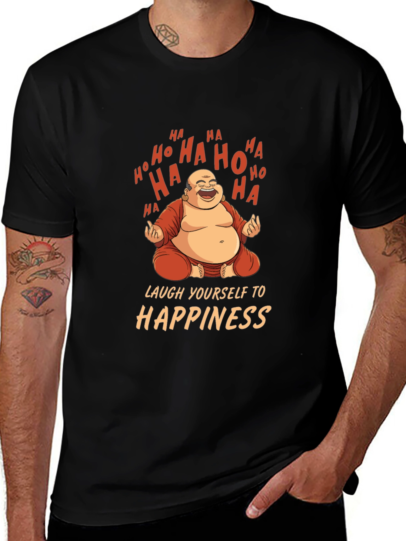 Laughing Buddha Graphic T-Shirt