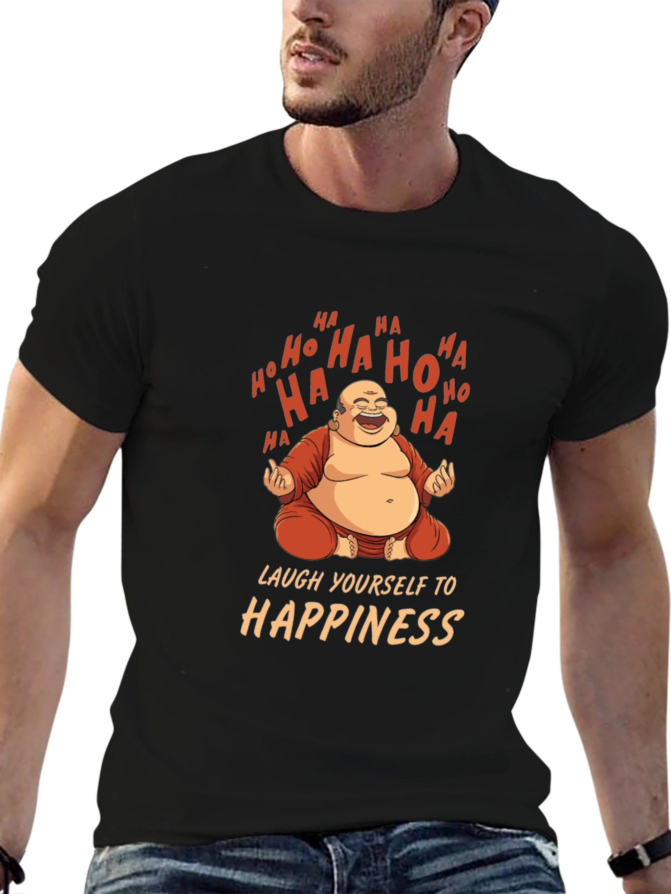 Laughing Buddha Graphic T-Shirt