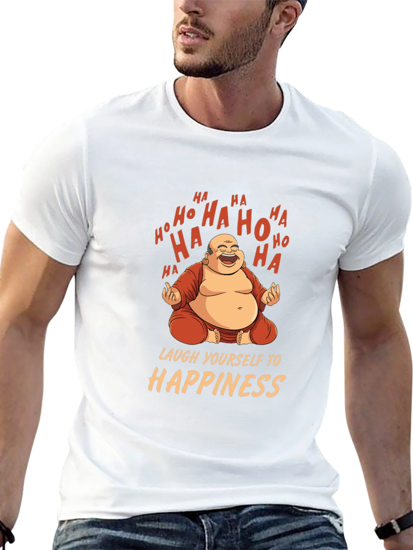 Laughing Buddha Graphic T-Shirt