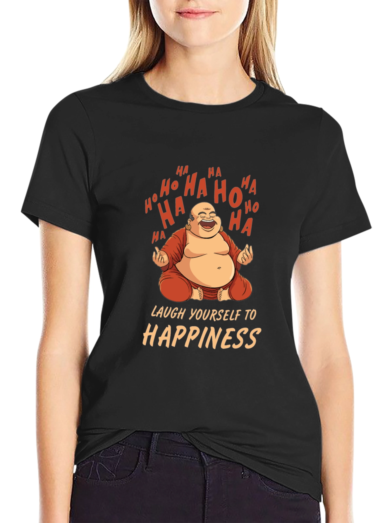 Laughing Buddha Graphic T-Shirt