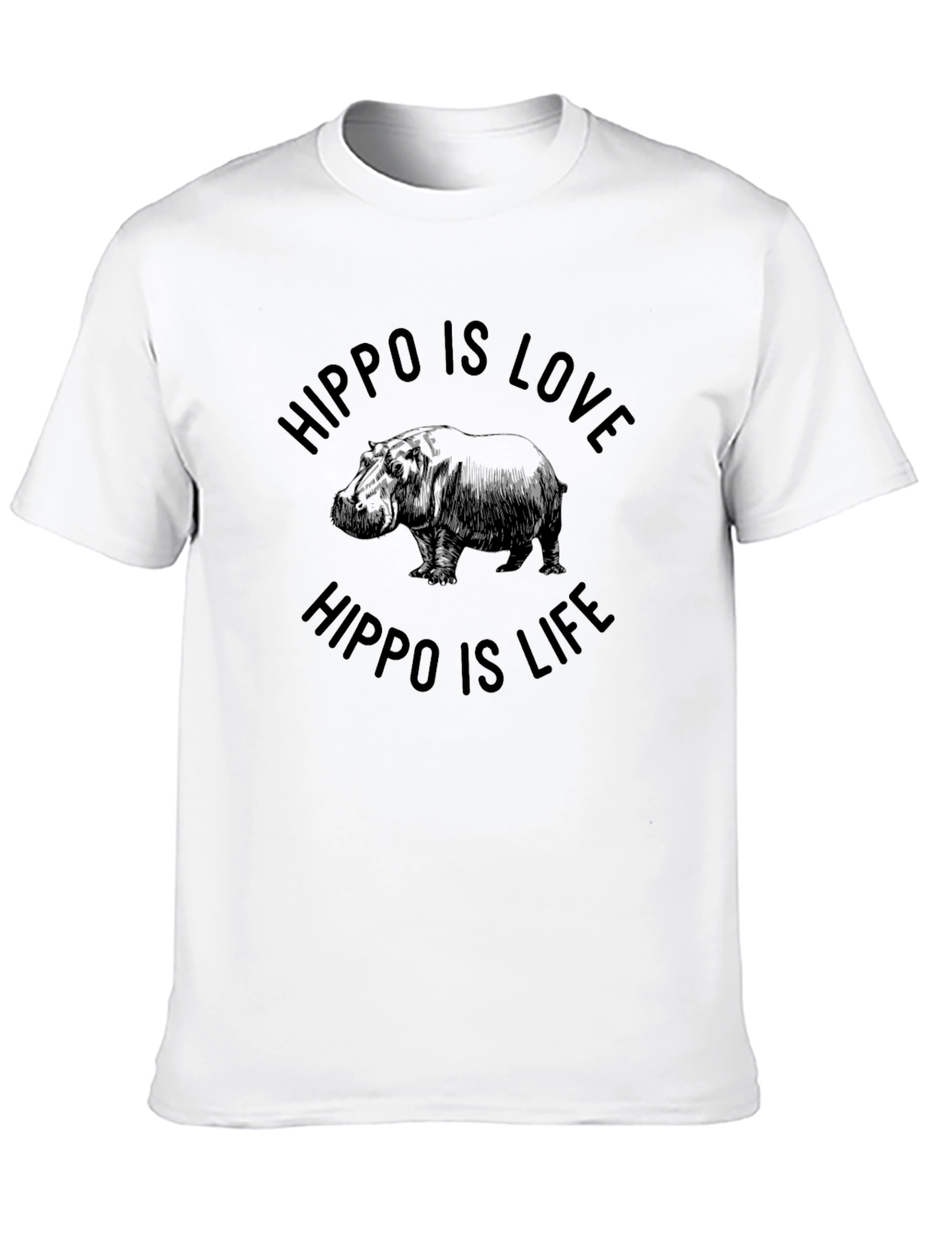 Hippo Is Love Hippo Is Life Graphic T-Shirt